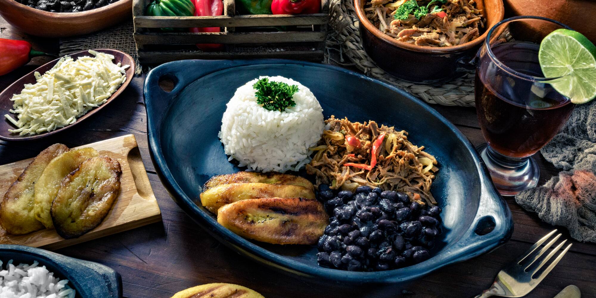 a plate of food on a table