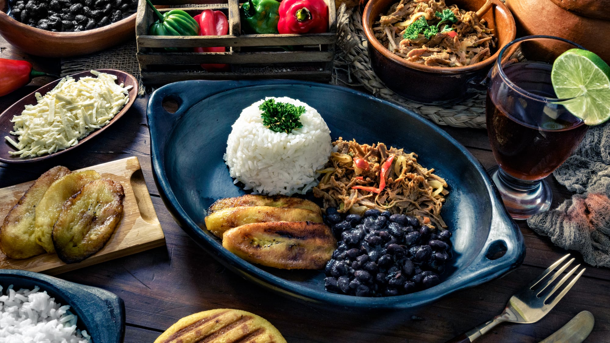 a plate of food on a table