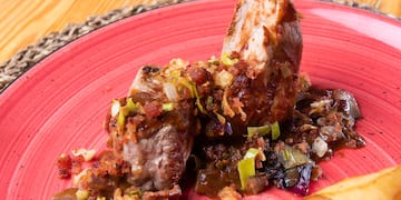 a plate of food on a table