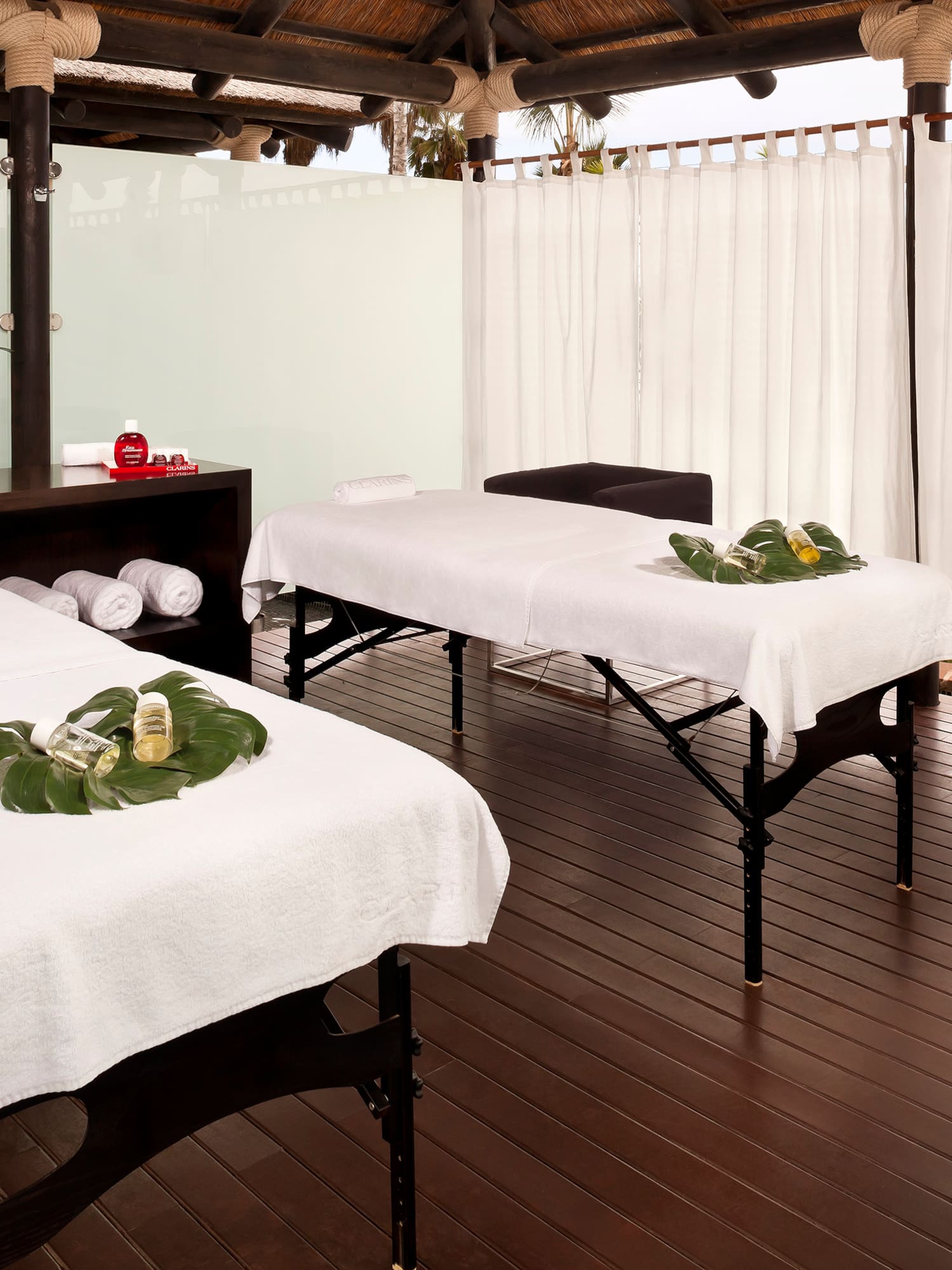 a room with tables and chairs