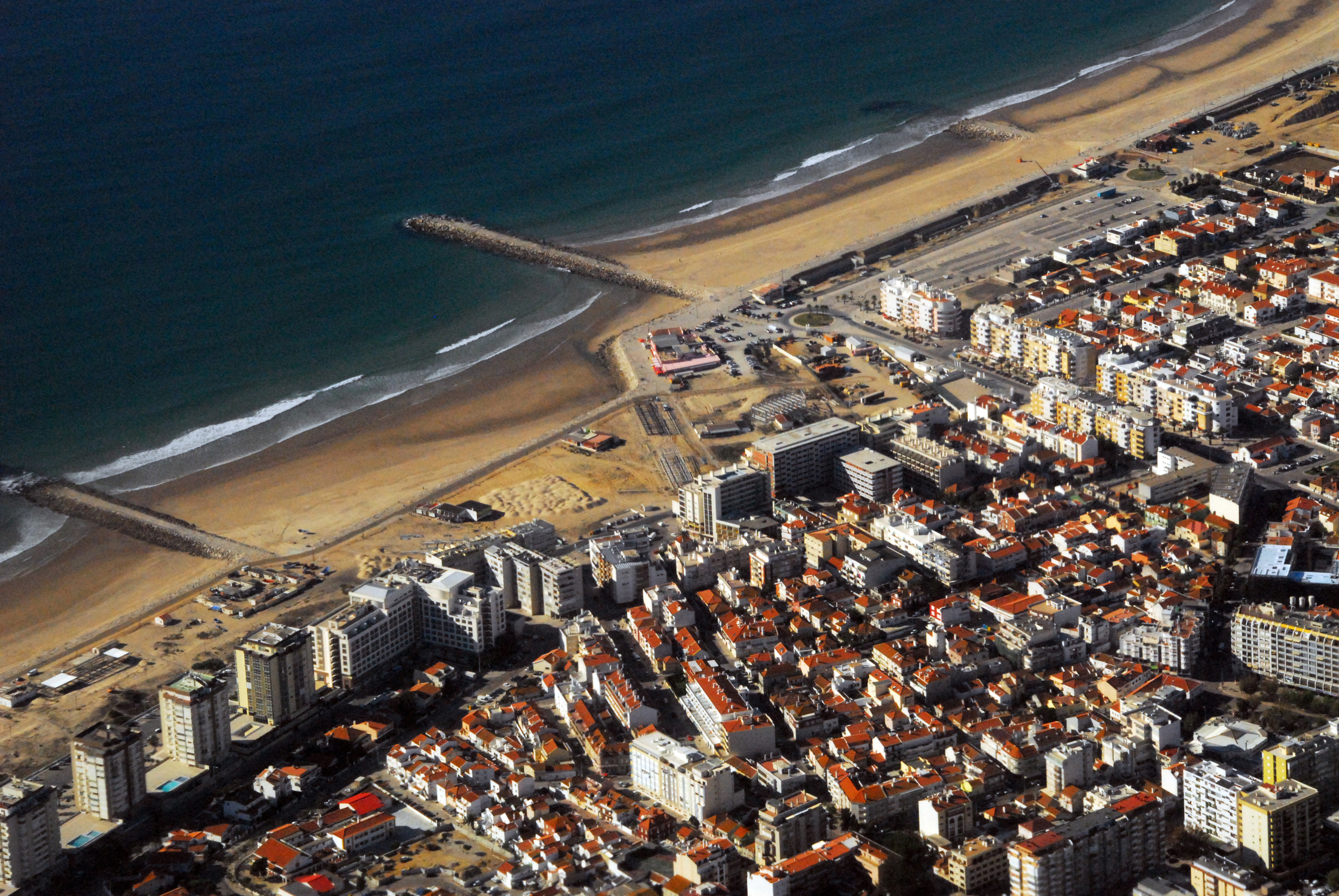 a city next to the beach