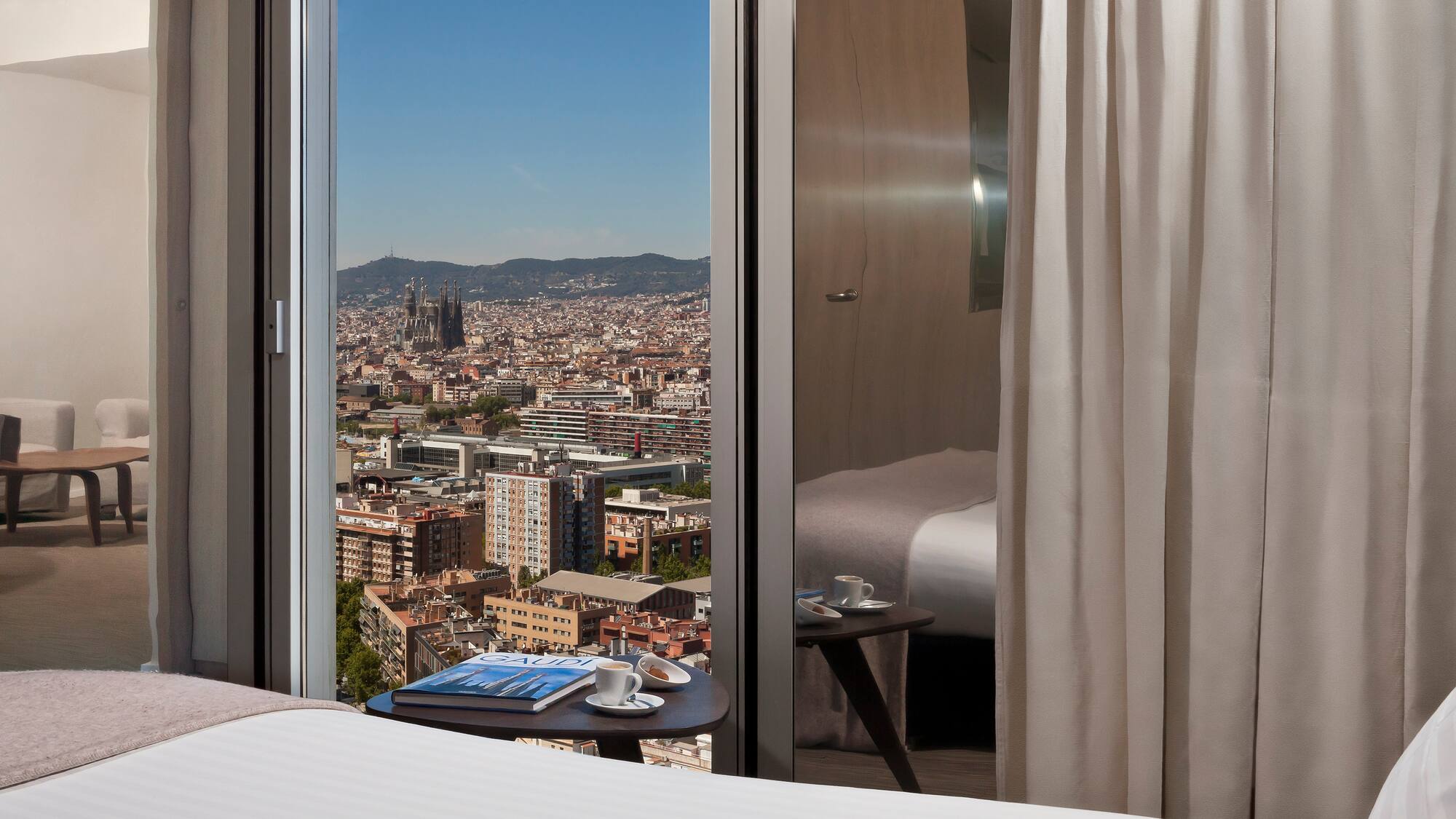 a view of a city from a window