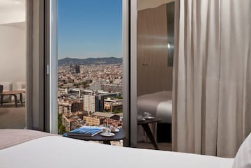 a view of a city from a window