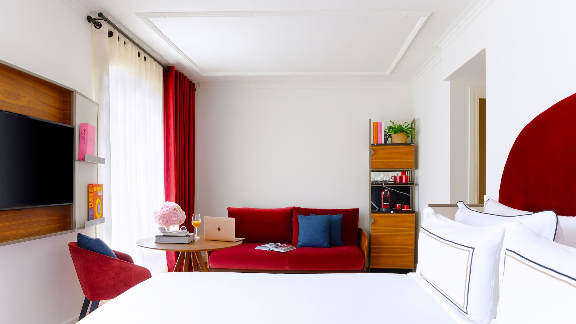 a room with a bed and a couch