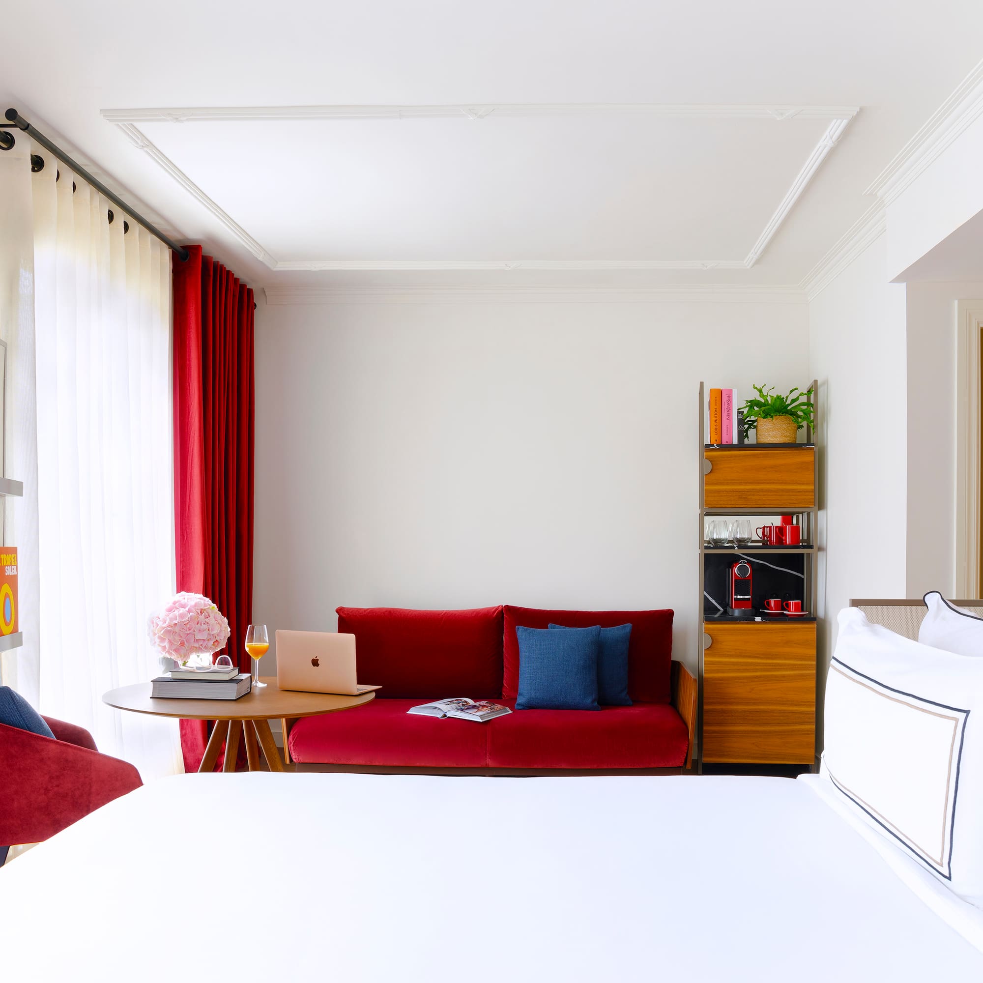 a room with a bed and a couch