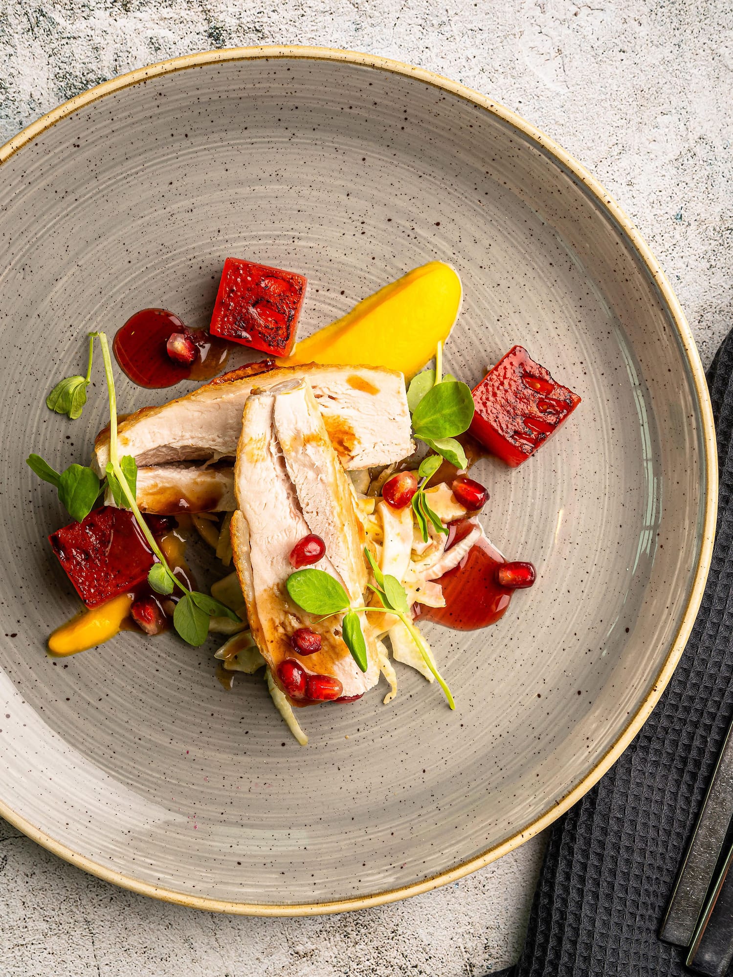 a plate of food on a table