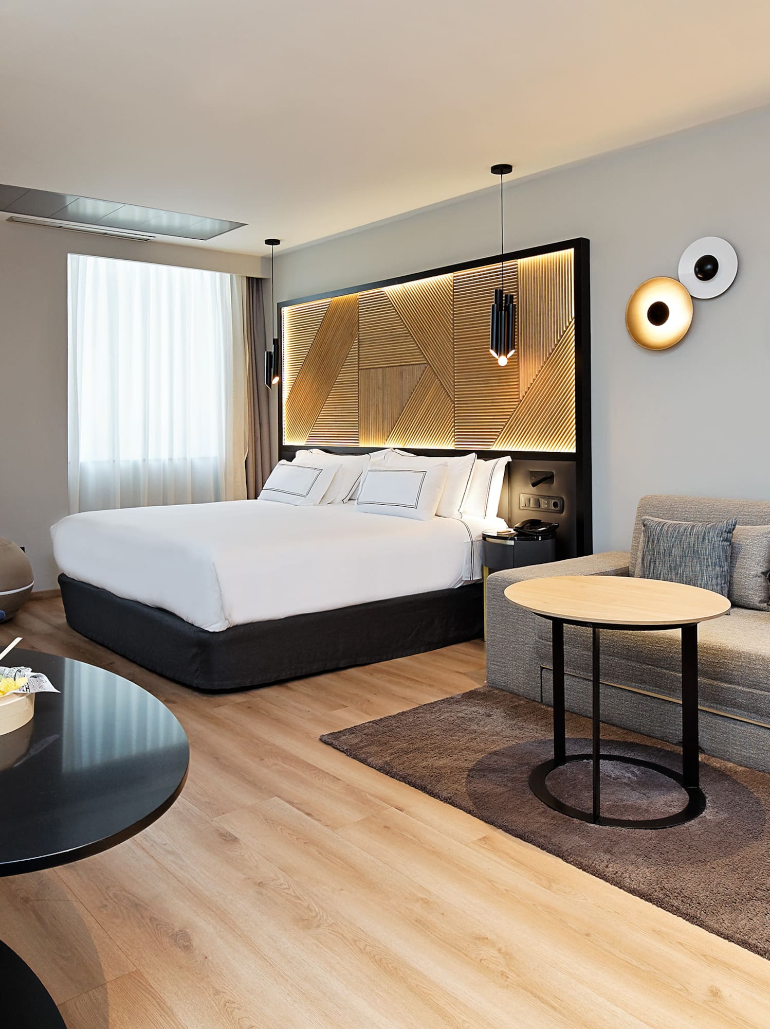 a room with a bed and a couch