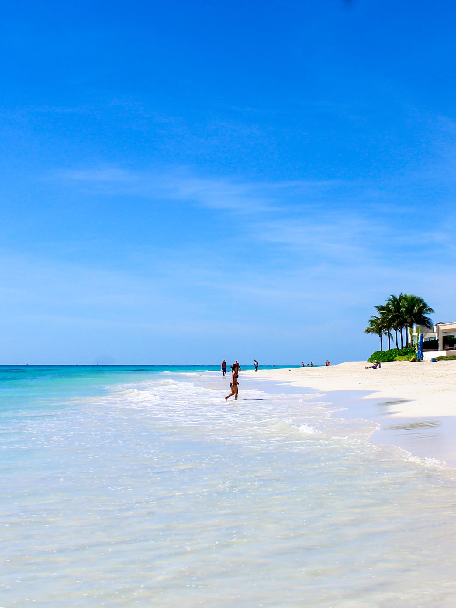 a person walking on a beach