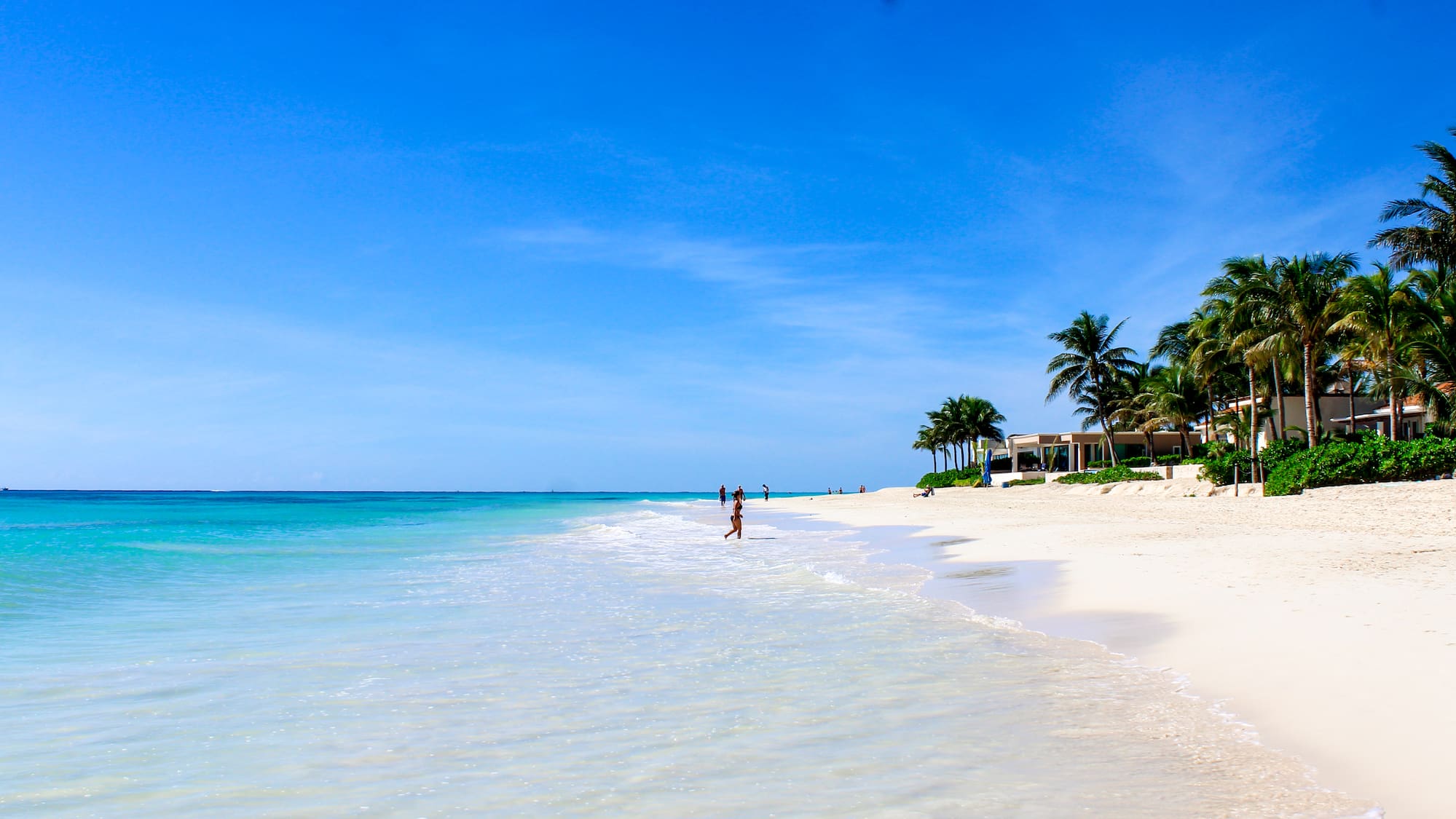 a person walking on a beach