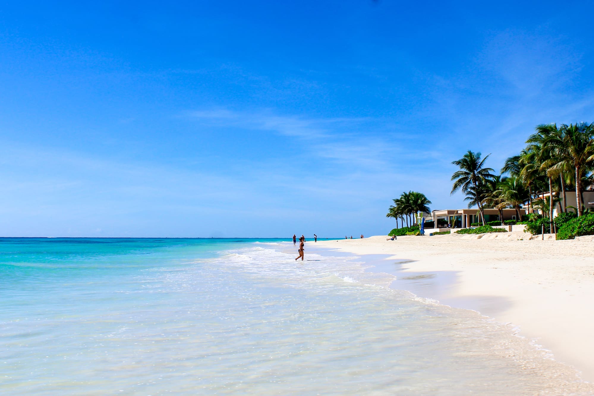 a person walking on a beach