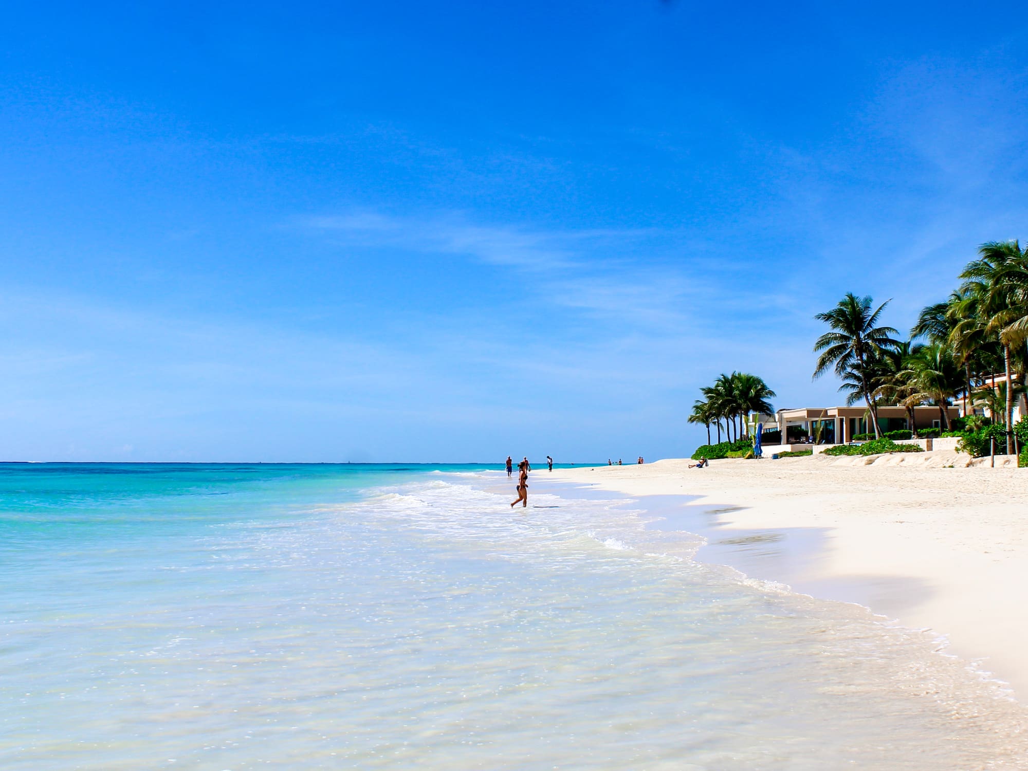a person walking on a beach