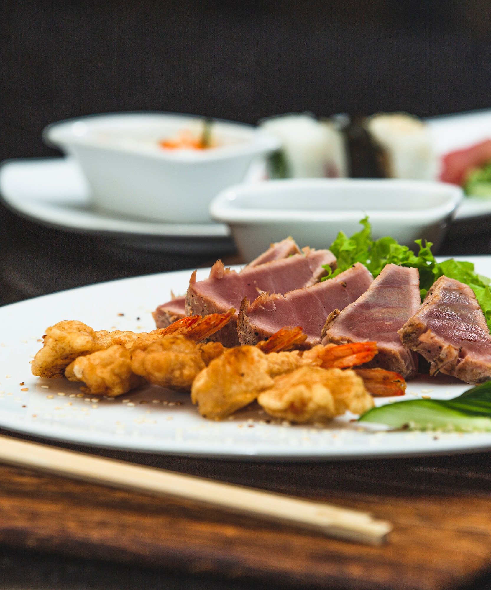 a plate of food on a table
