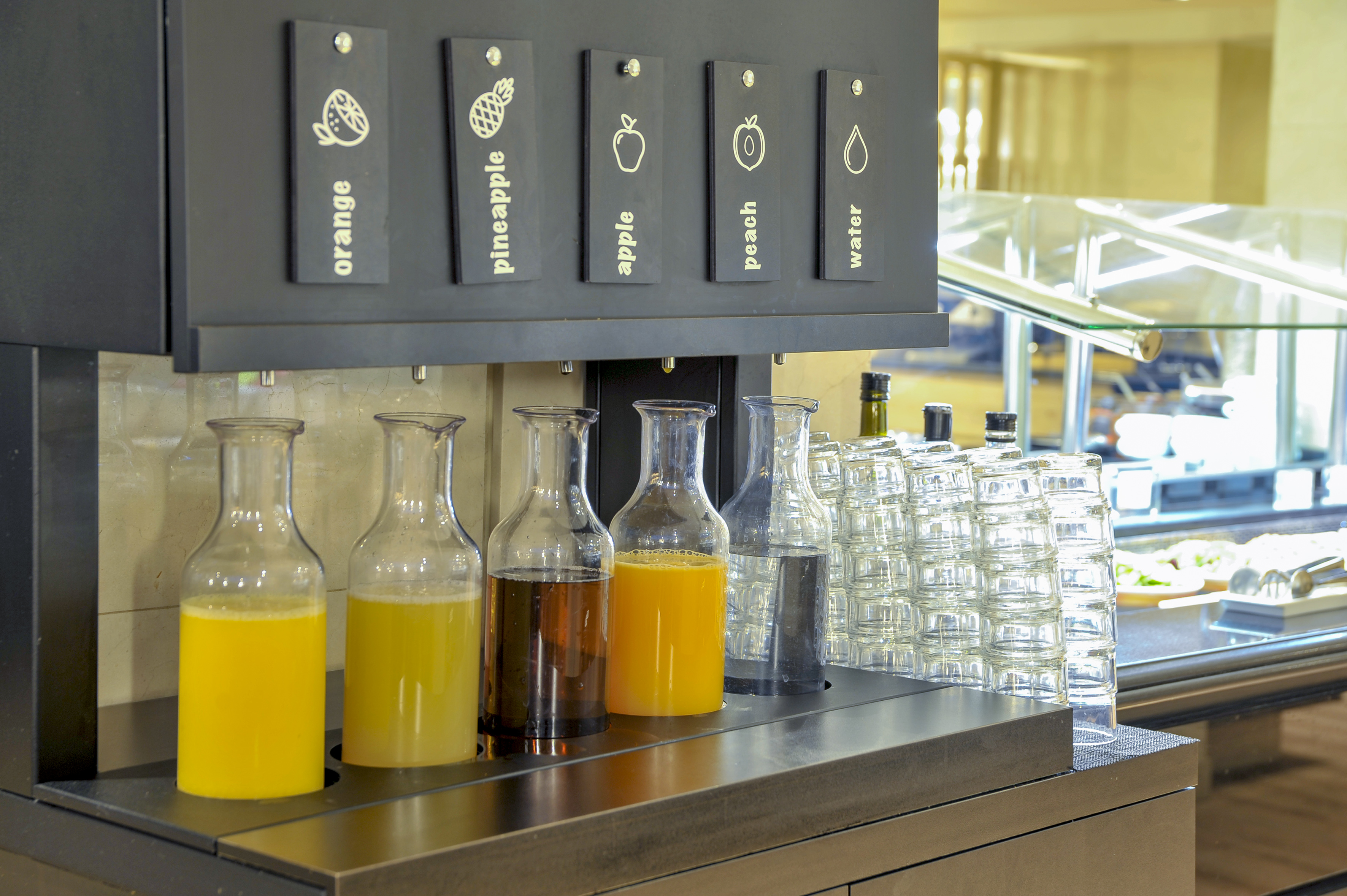 a group of bottles of juice