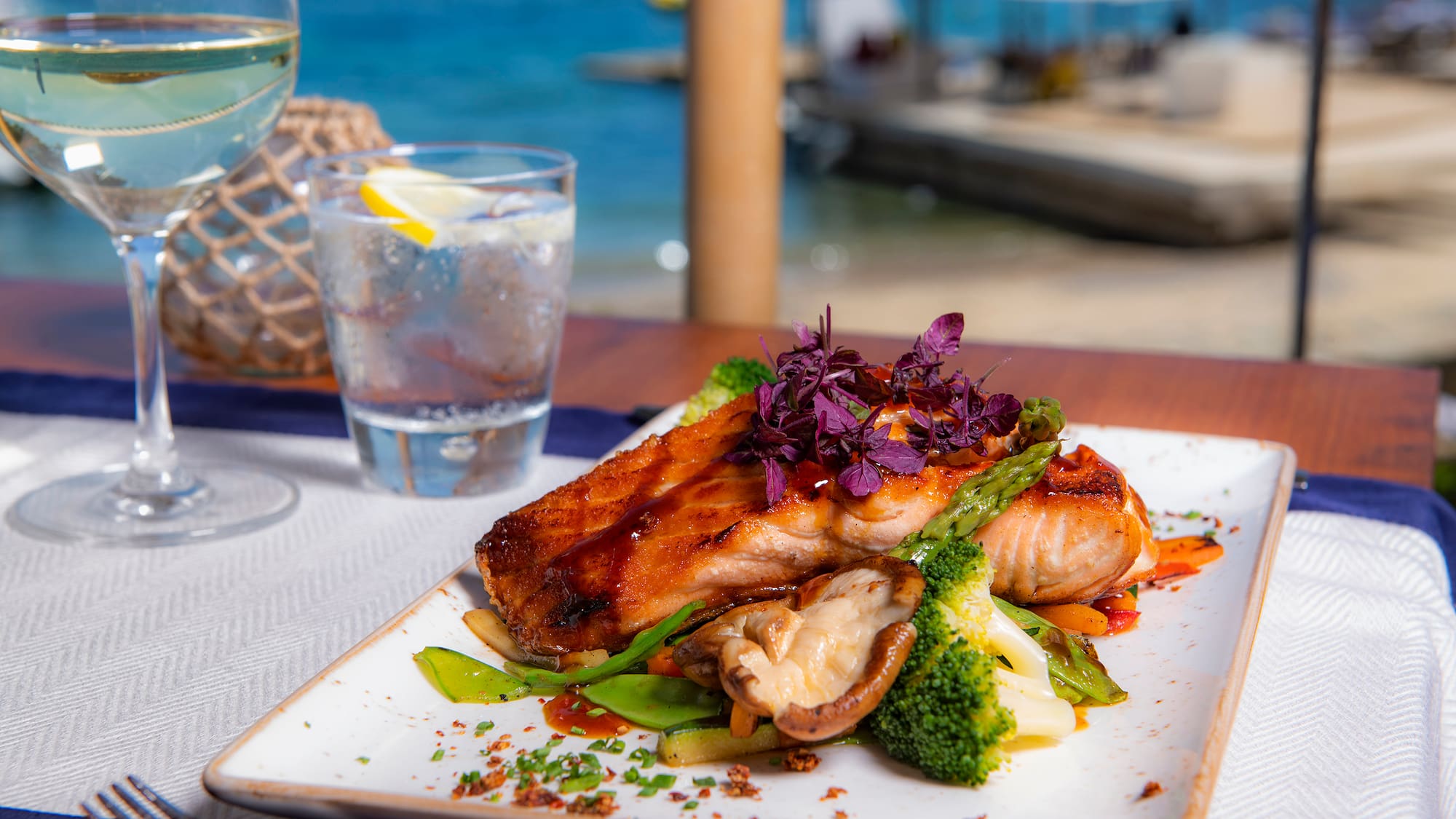 a plate of food on a table