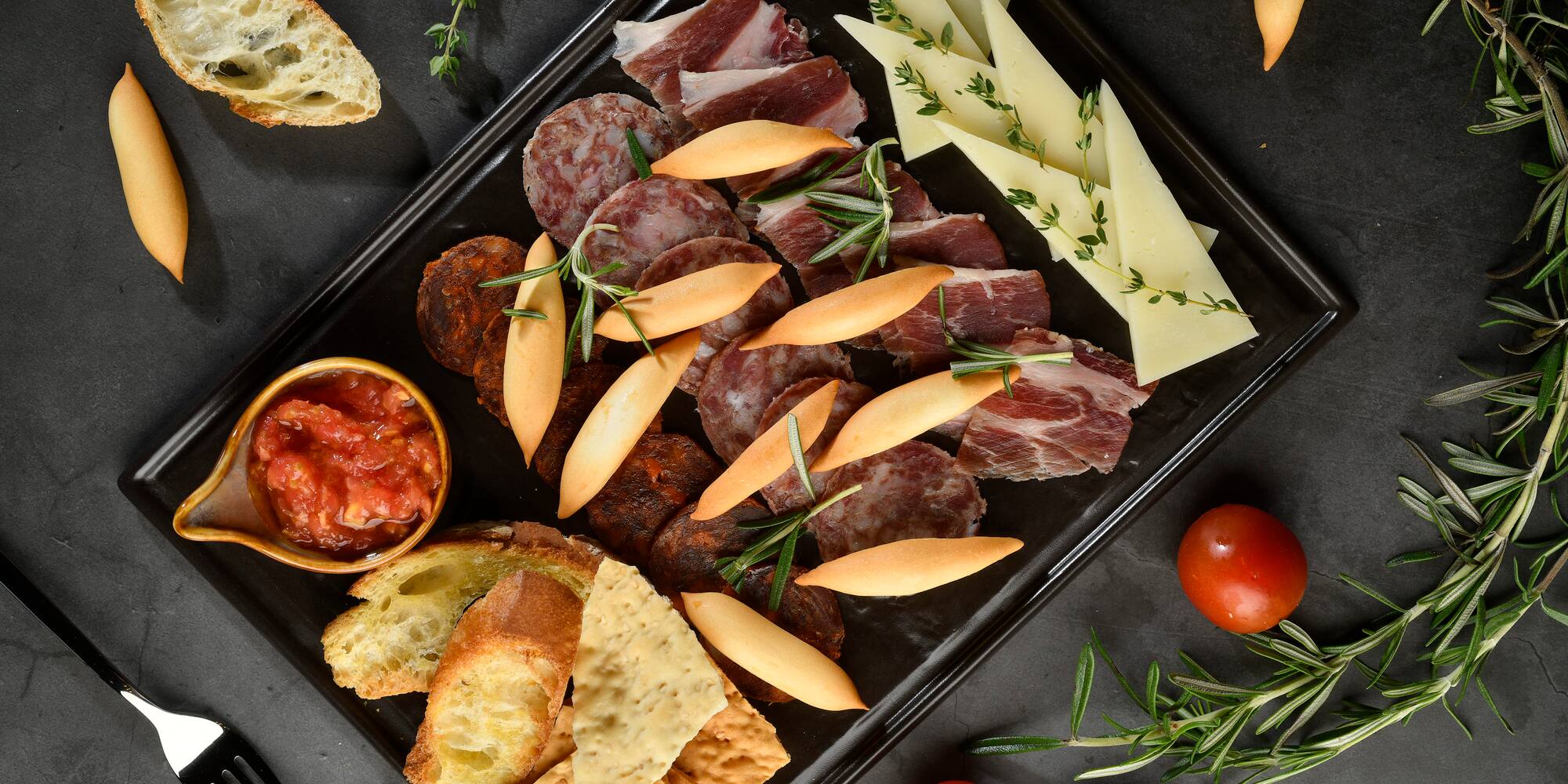 a plate of food on a table