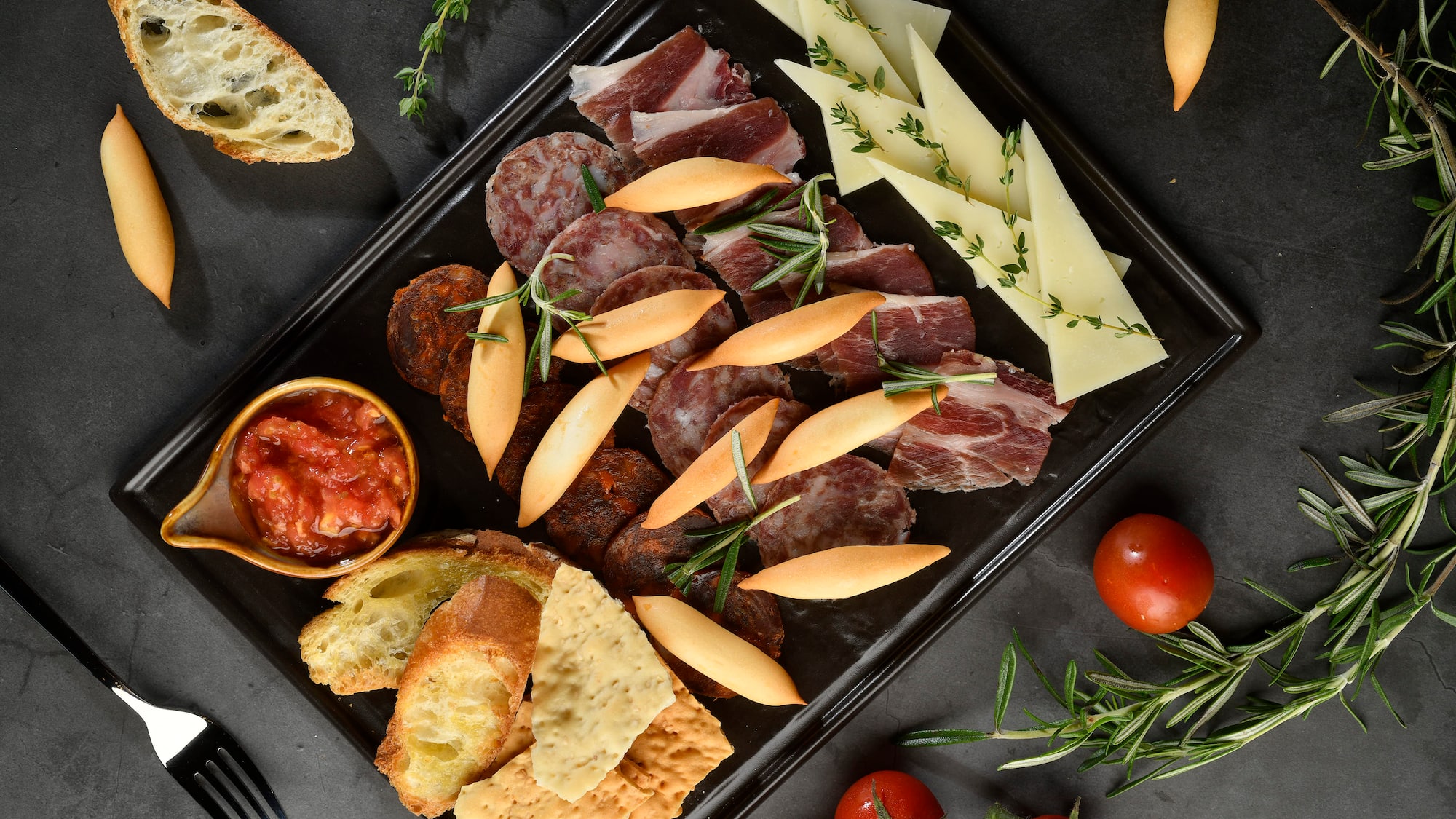 a plate of food on a table