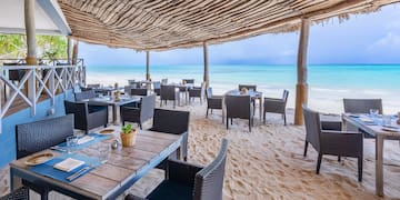 a restaurant on a beach