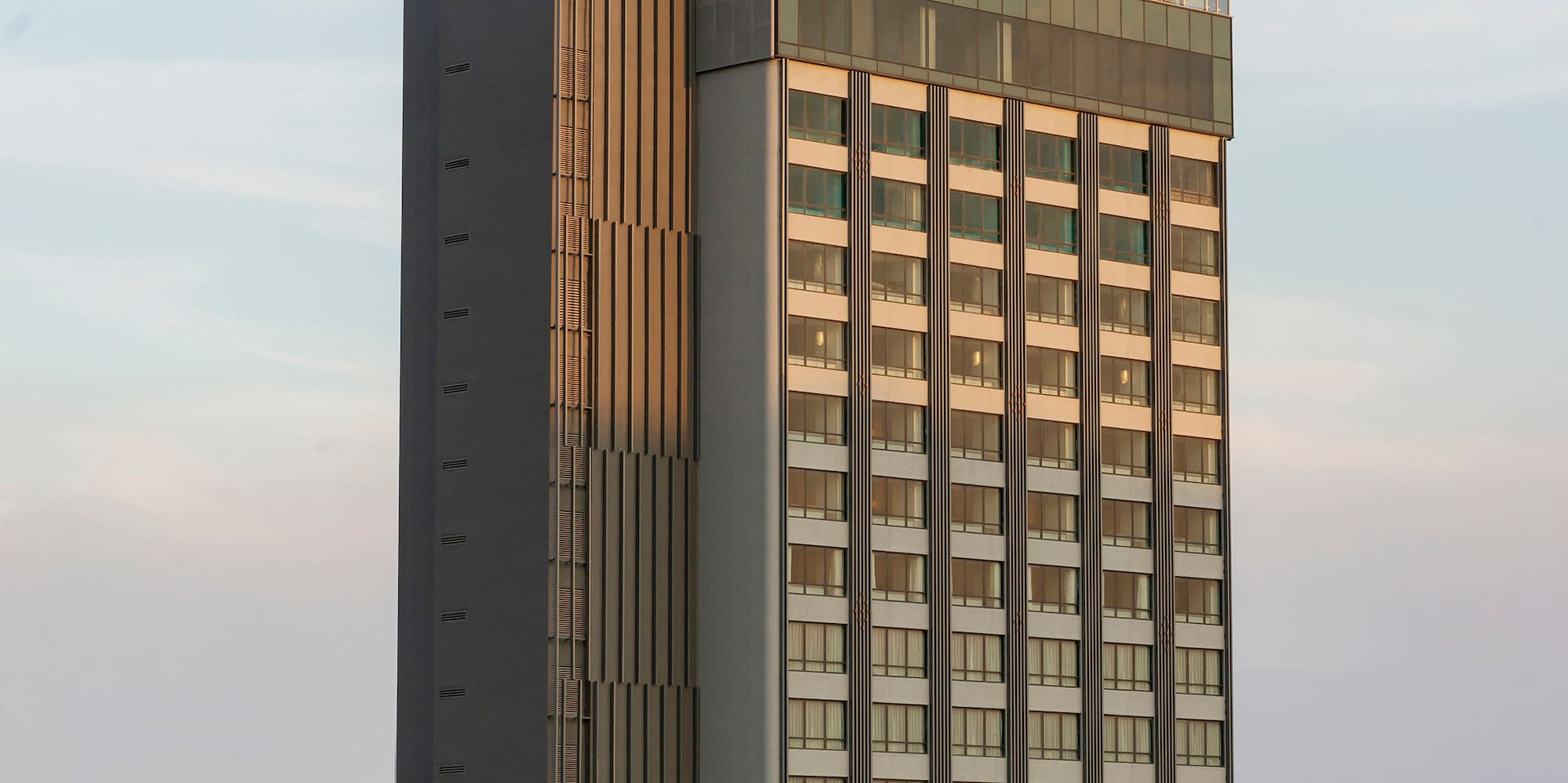 a tall building with many windows