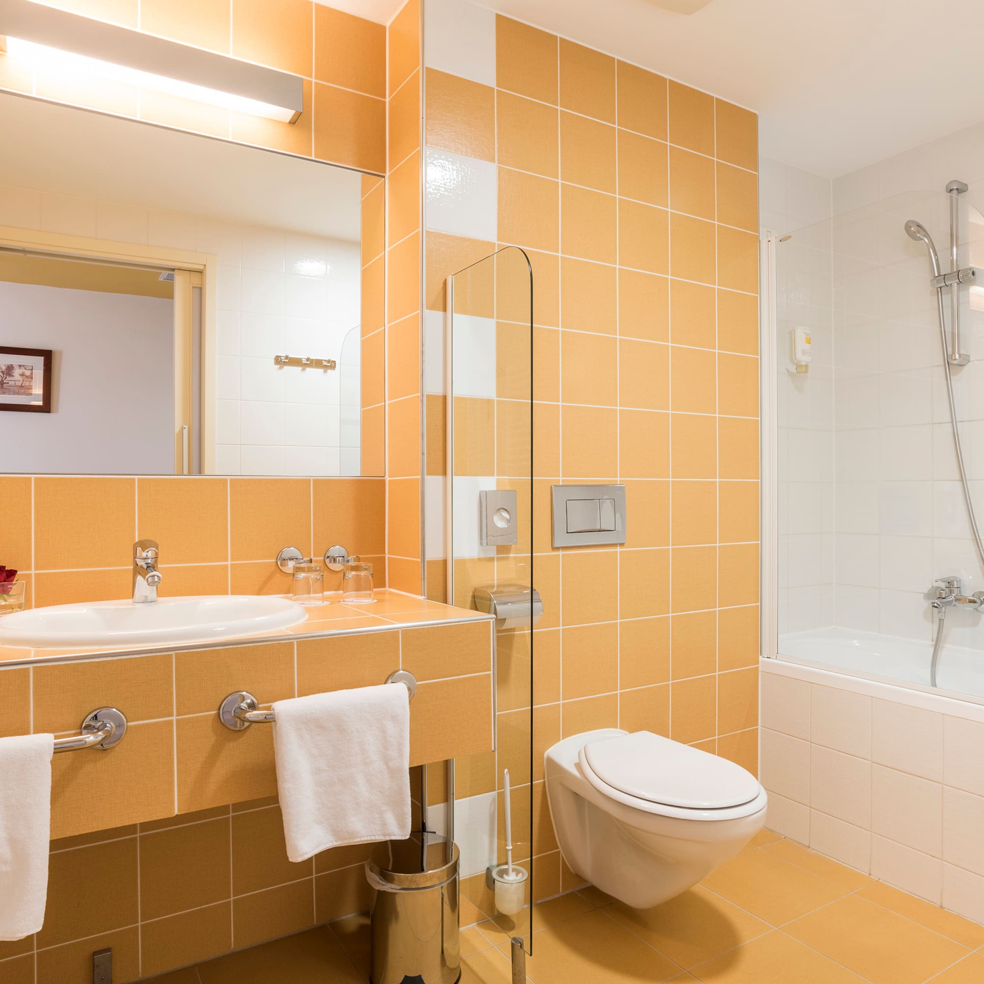 a bathroom with a sink and toilet