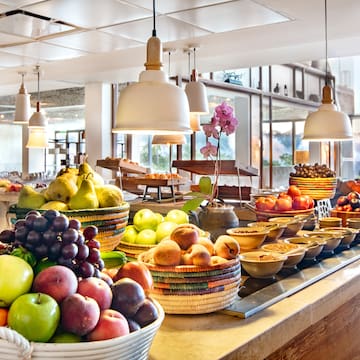 a counter with different types of fruits