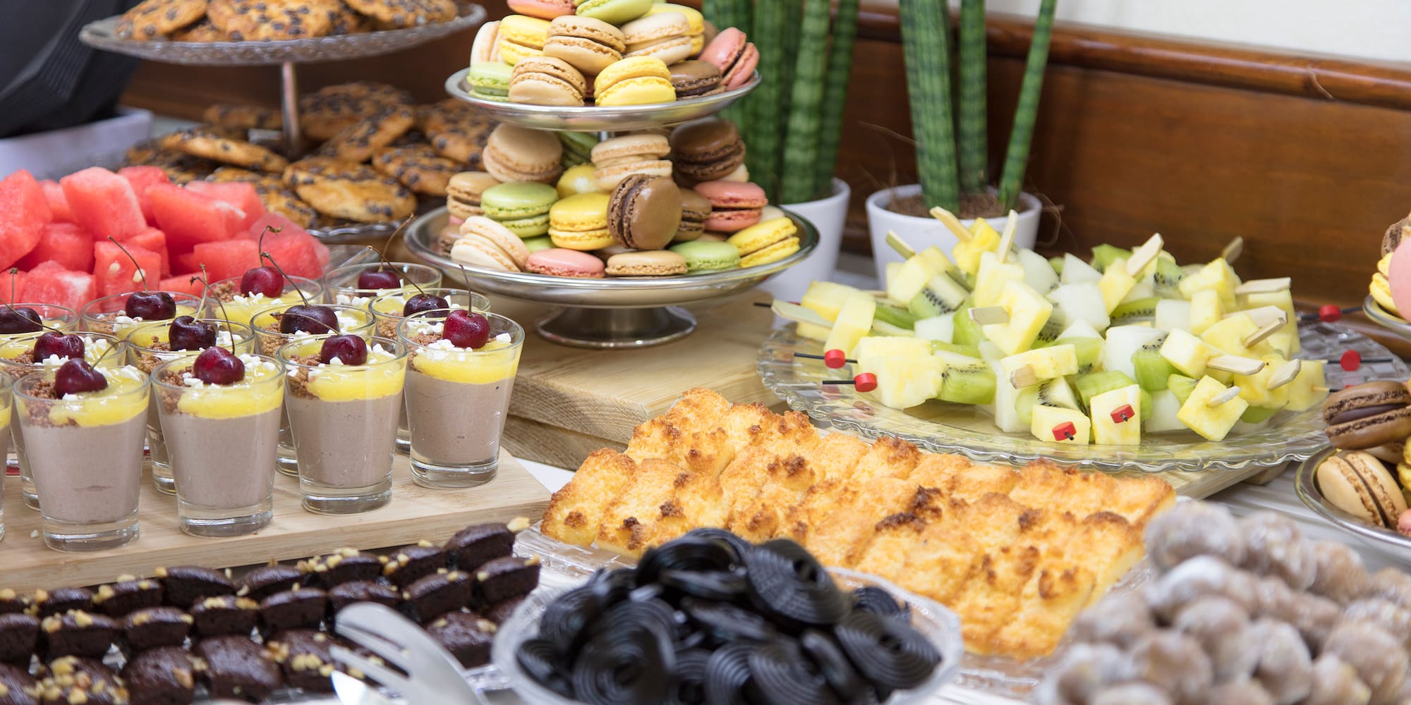 a table full of food