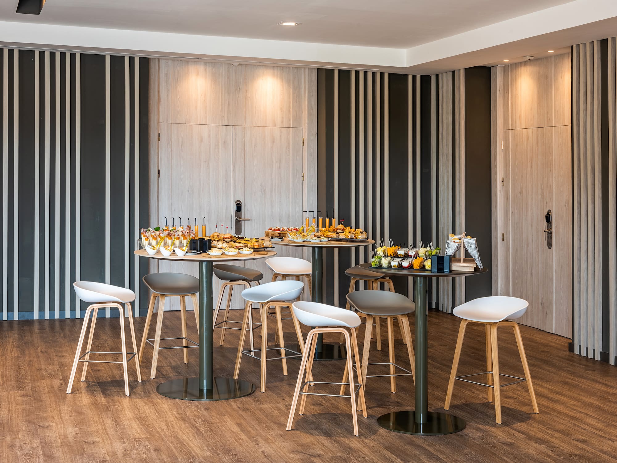 a table with food on it