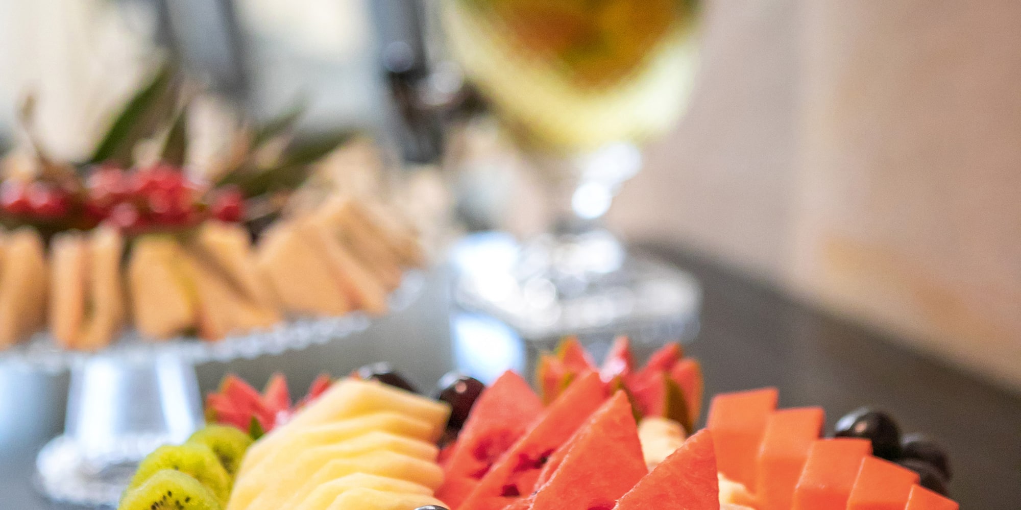 a plate of fruit on a table