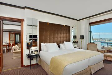 a bed in a room