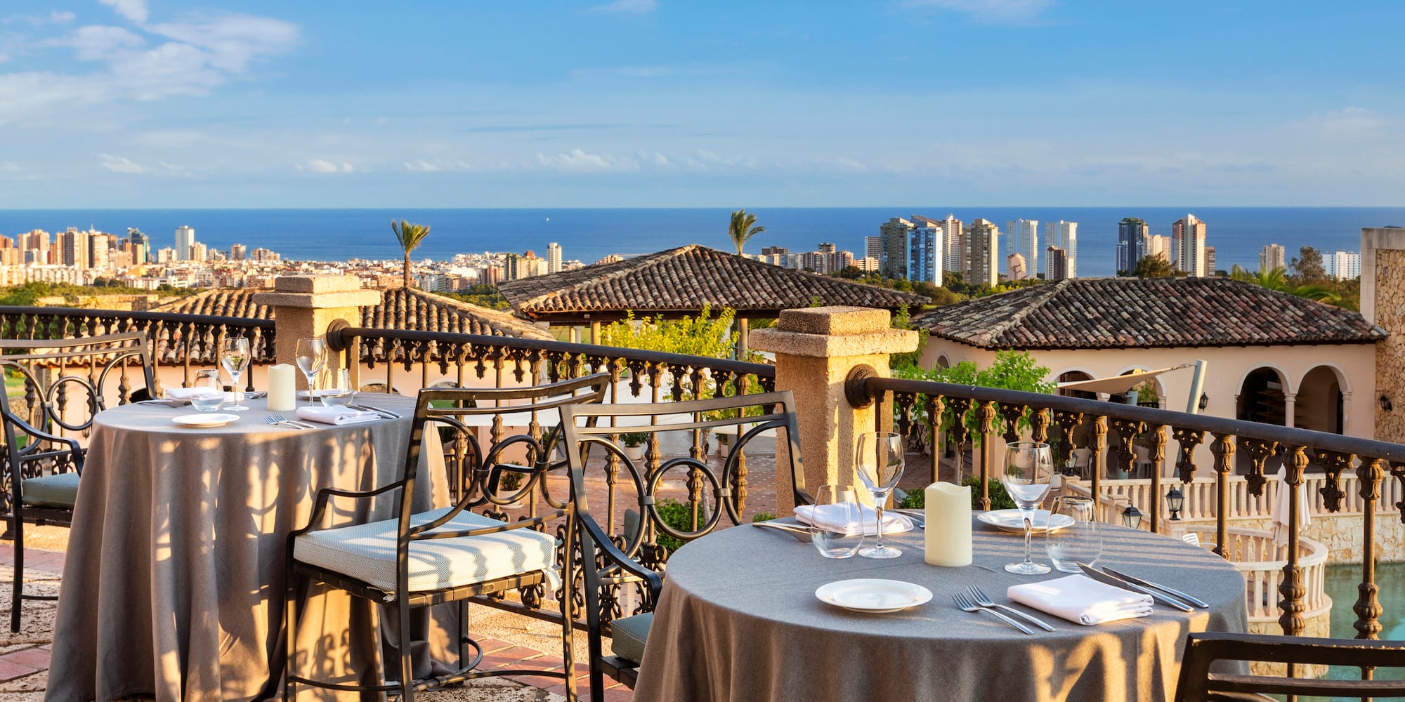a table set up for a dinner