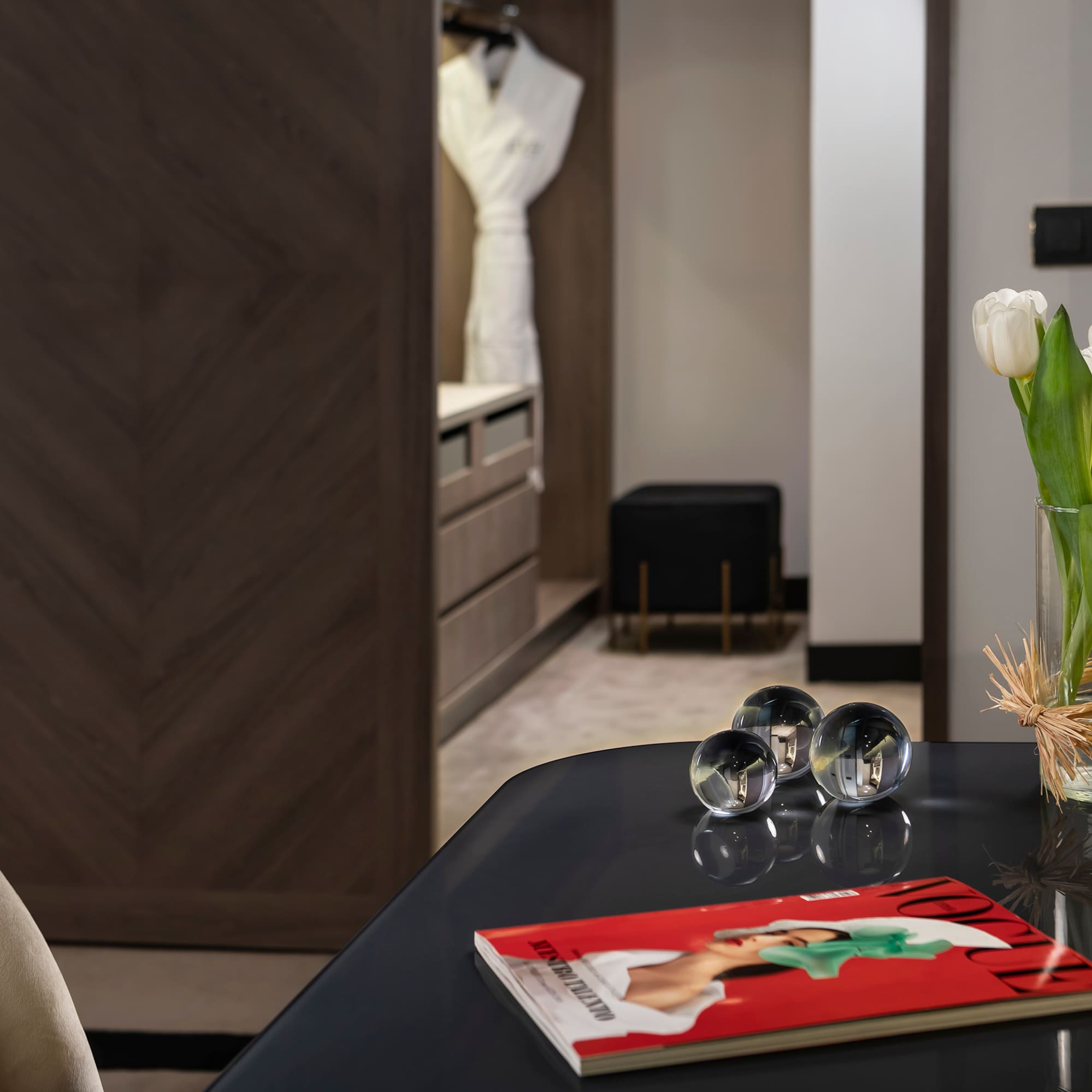 a vase of flowers on a table