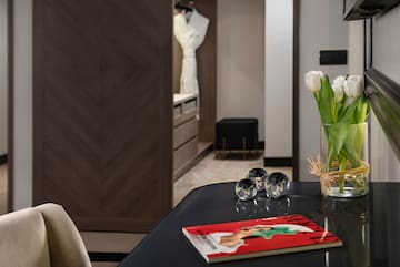 a vase of flowers on a table