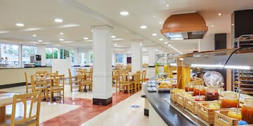 a food buffet in a restaurant