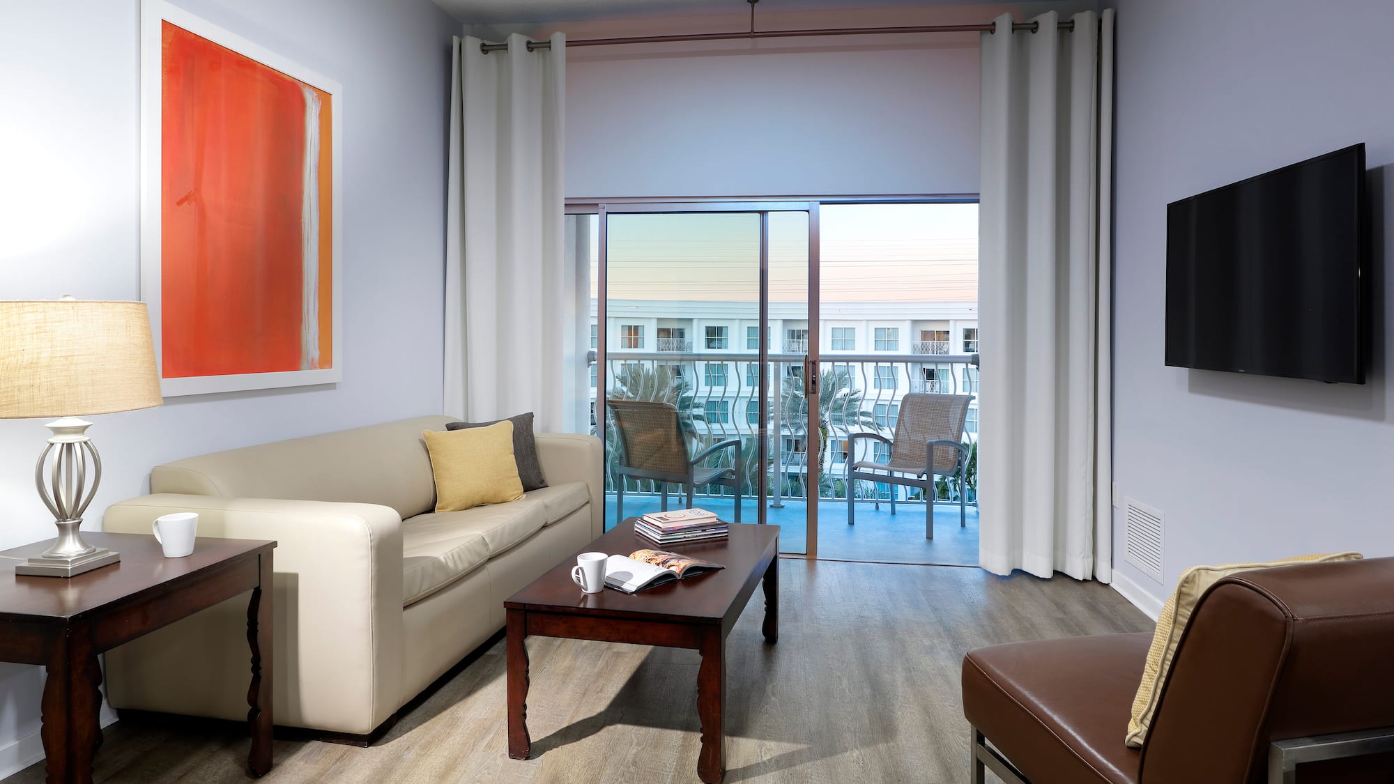 a living room with a couch and a coffee table