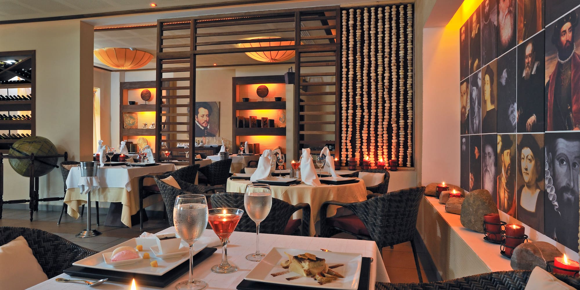 a restaurant with tables and chairs