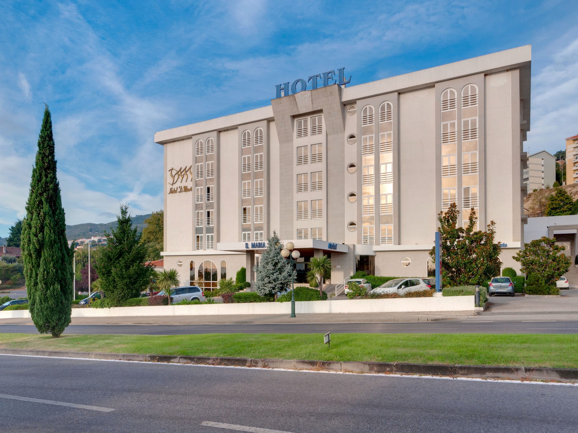 a building with a sign on it