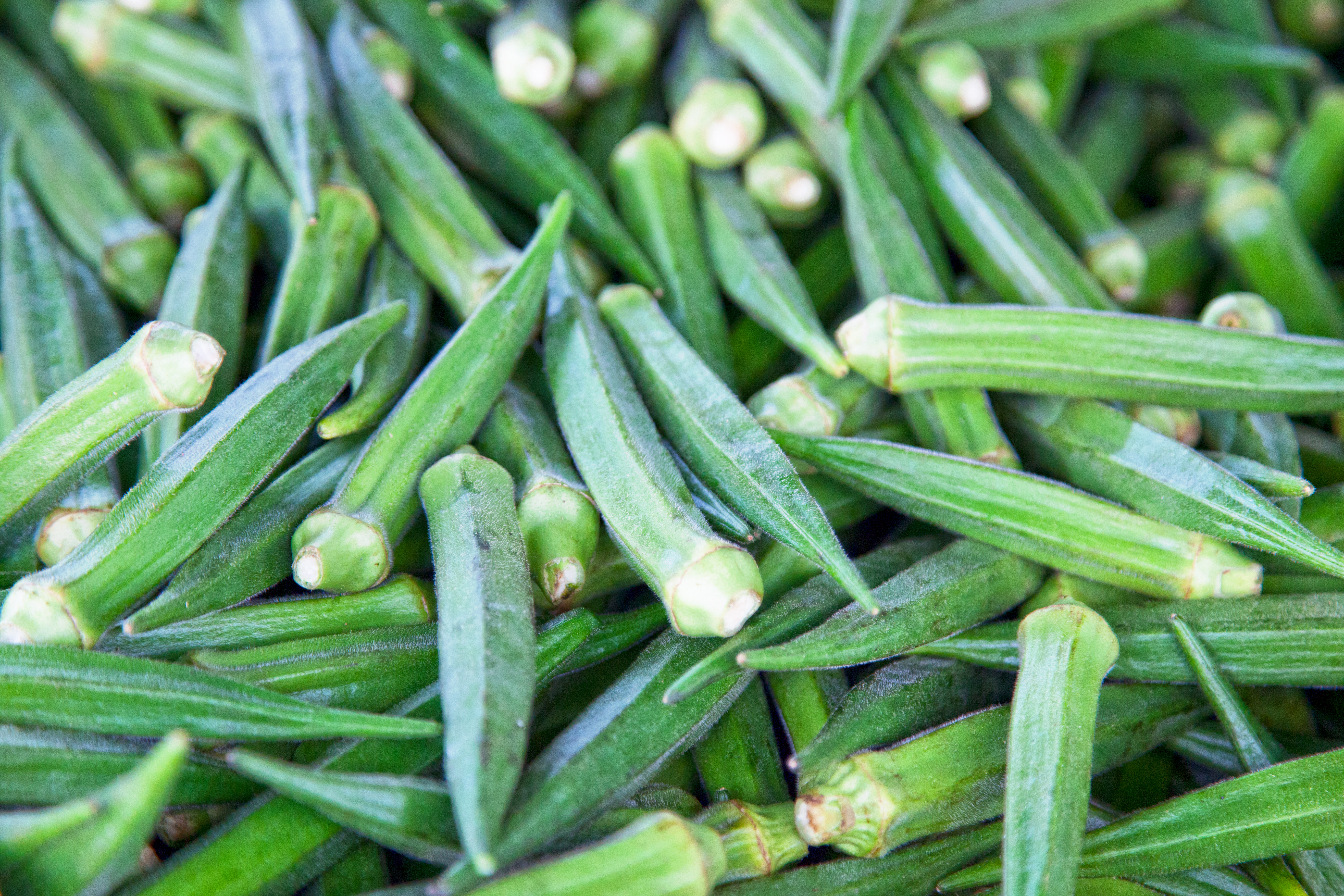 a pile of green vegetables