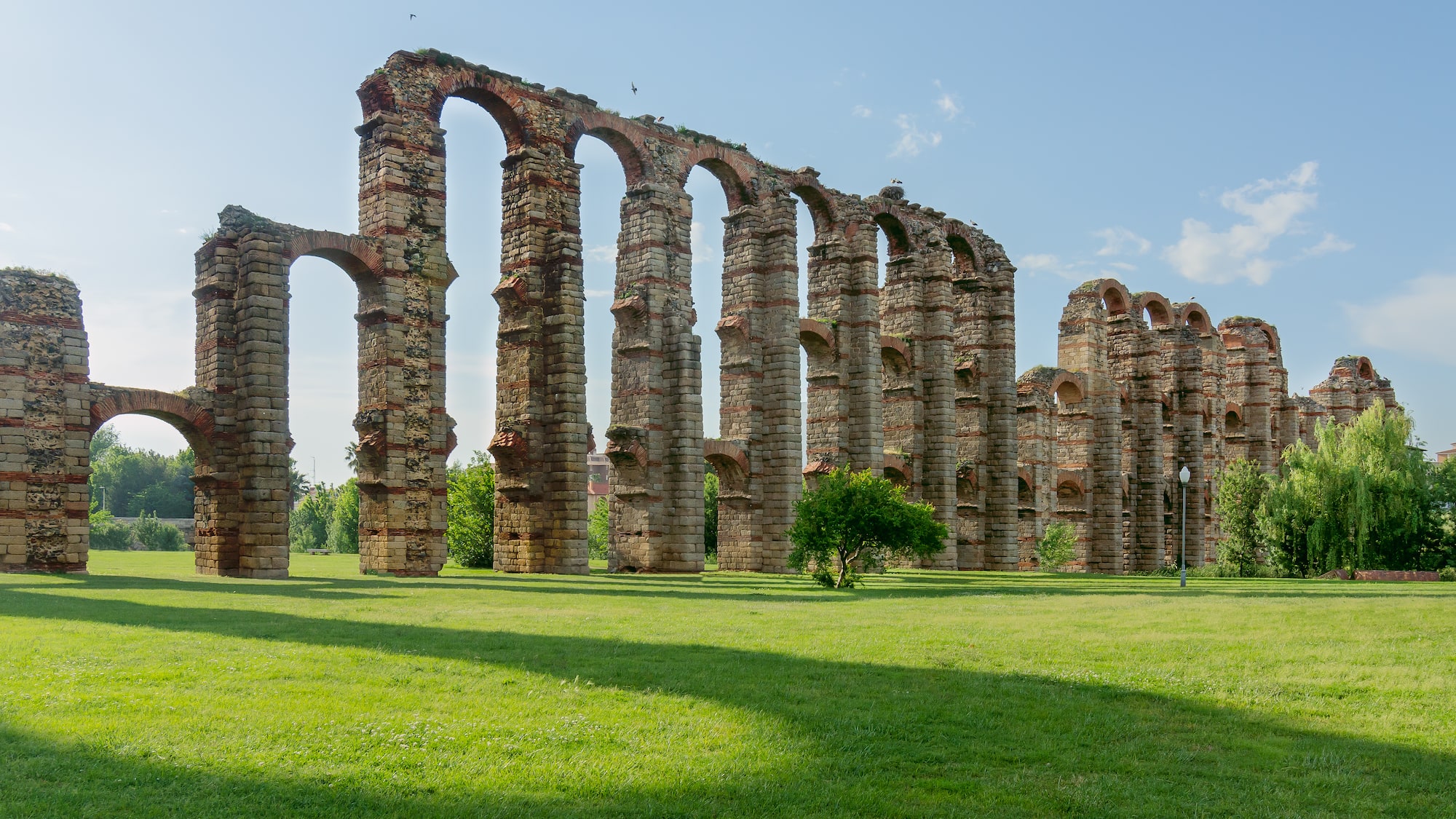 a stone arches in a park