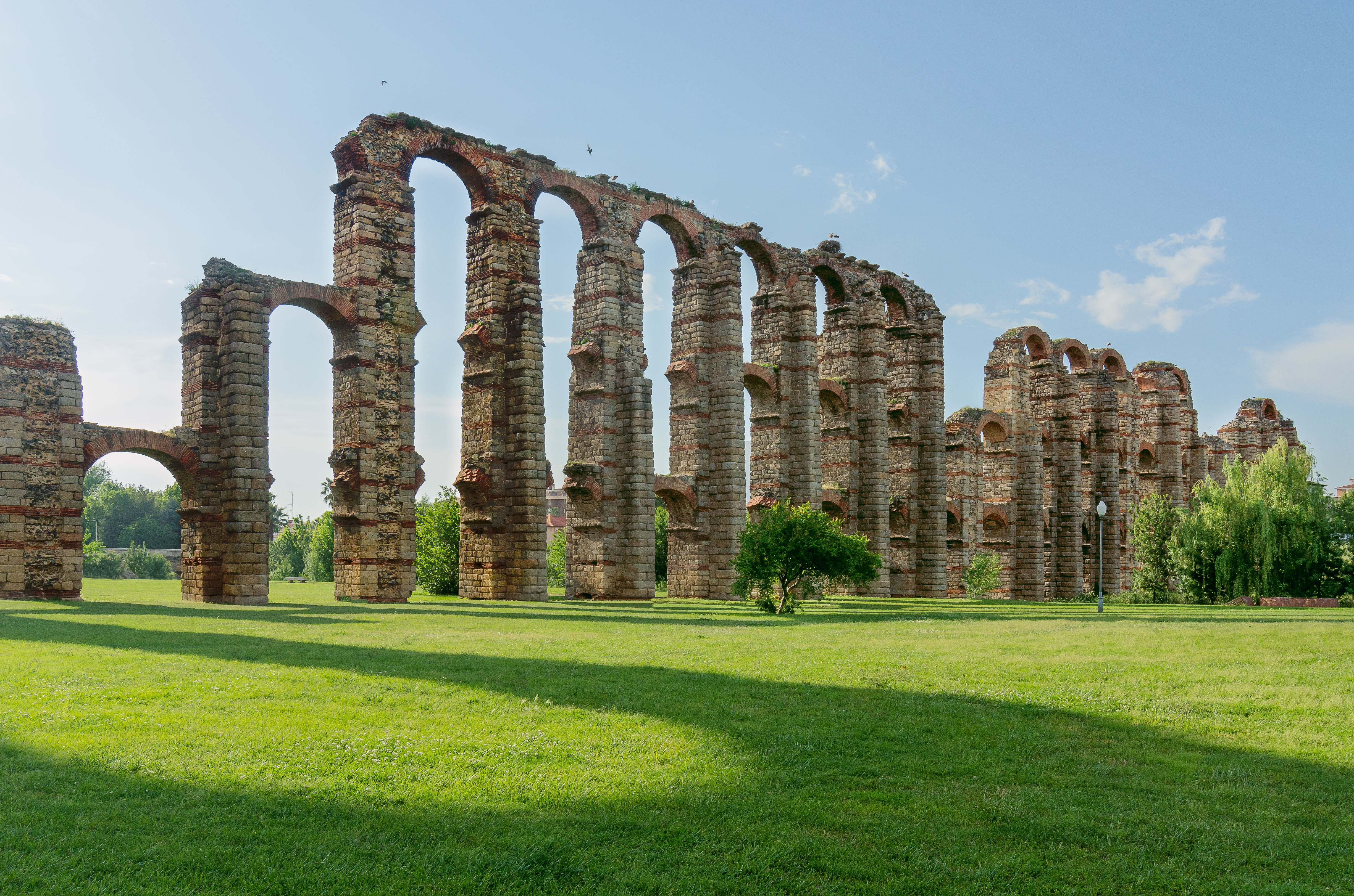 a stone arches in a park