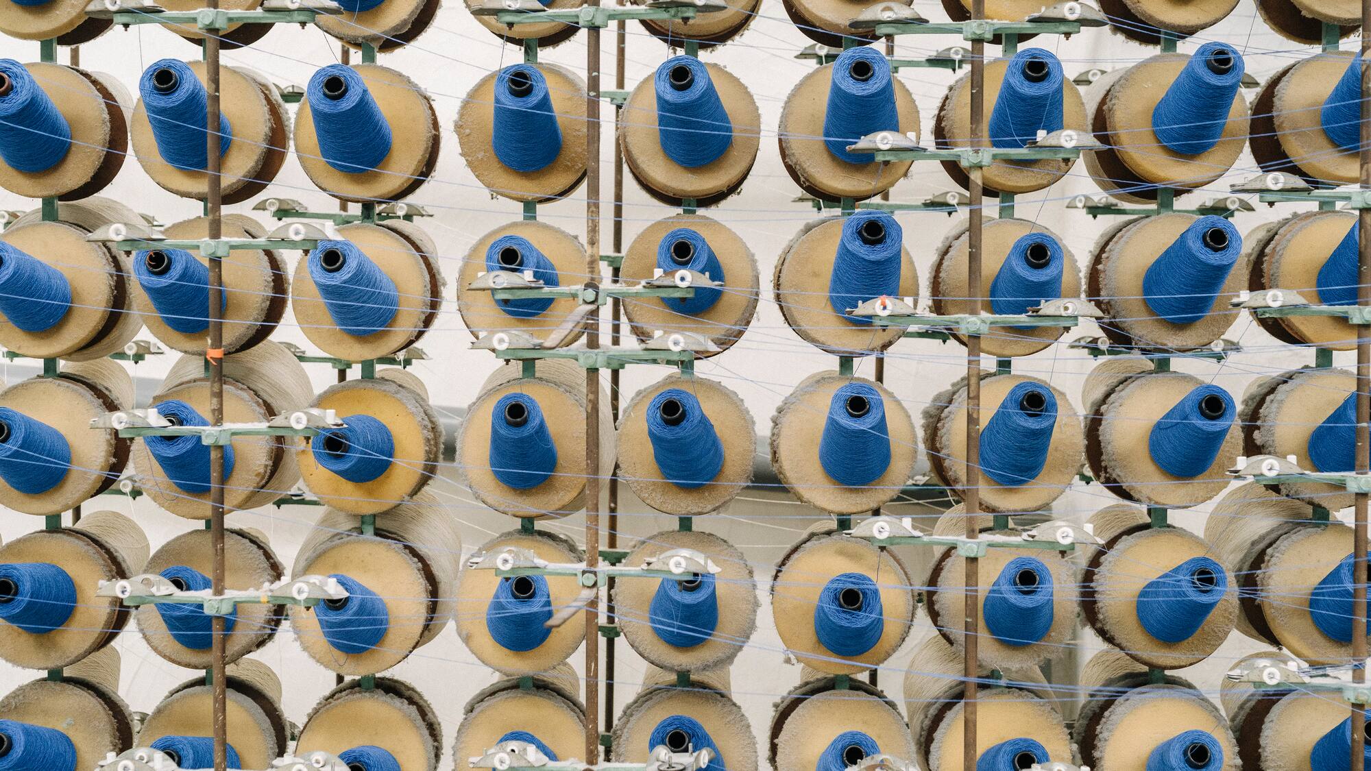 a group of spools of thread