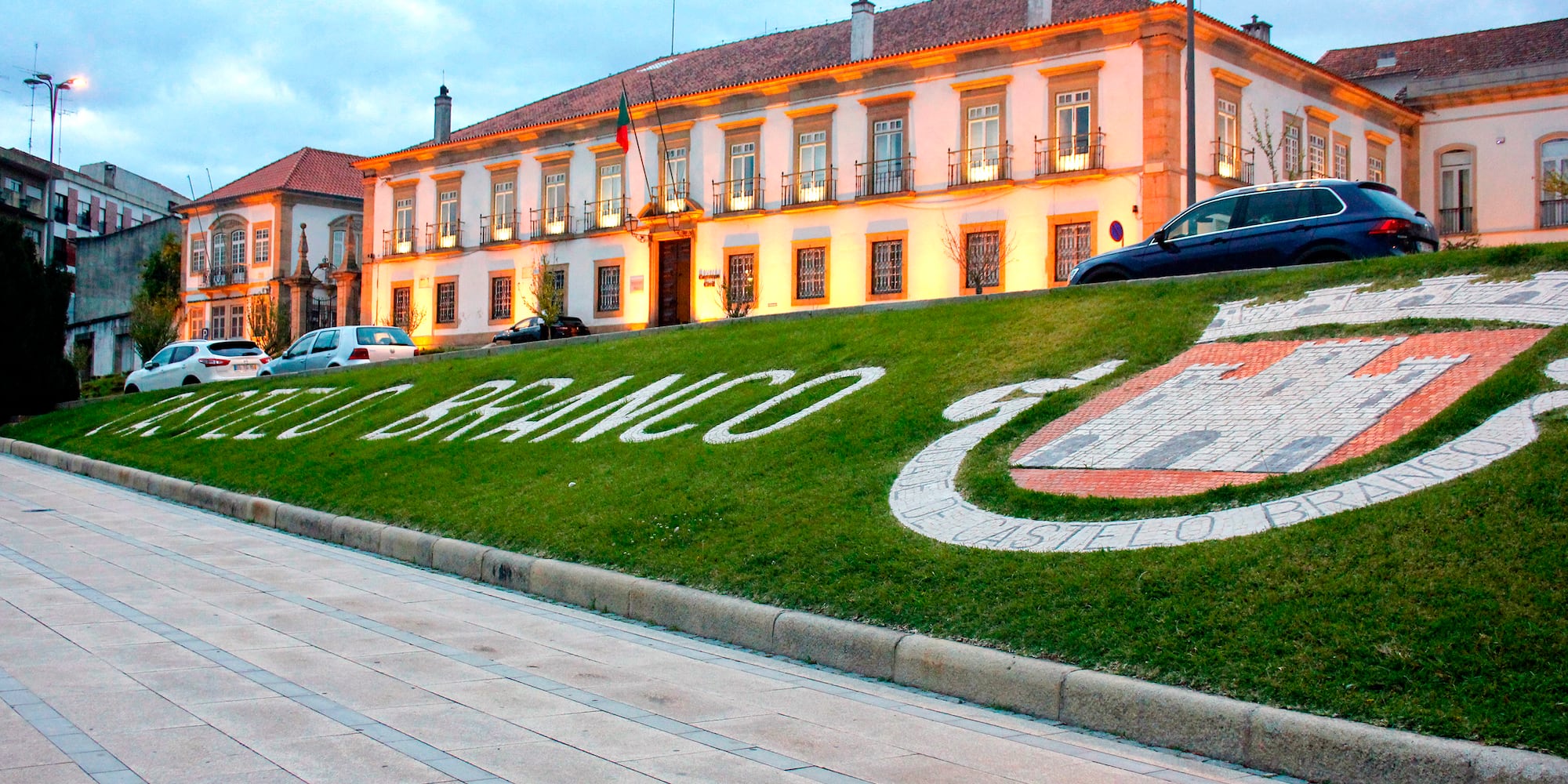 a building with a sign on the side of it