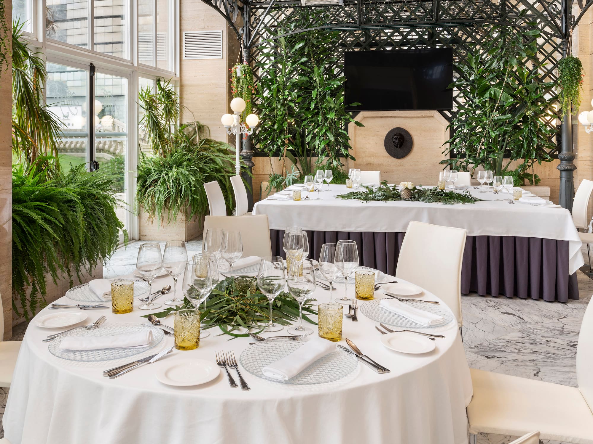 a table set for a dinner party