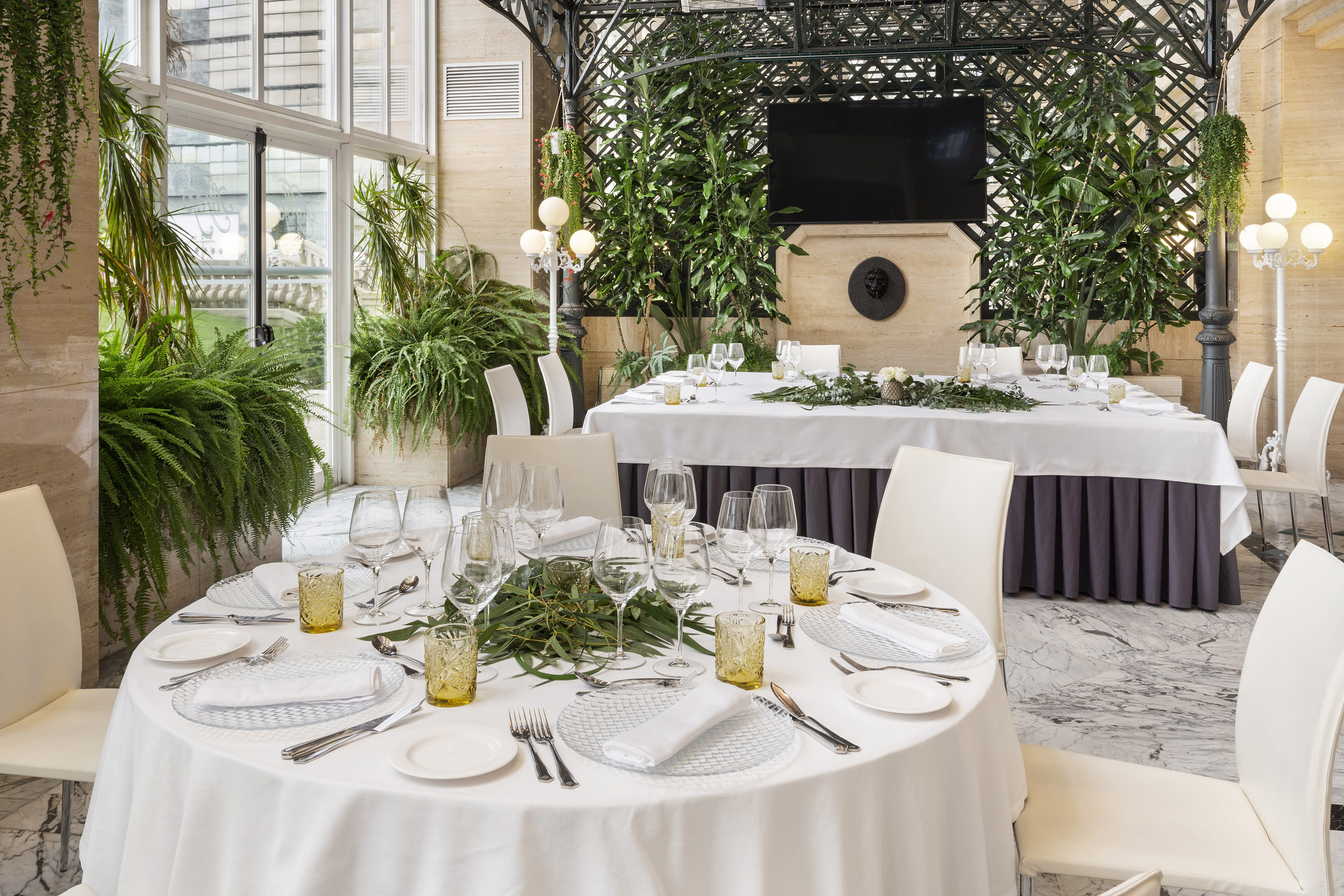 a table set for a dinner party