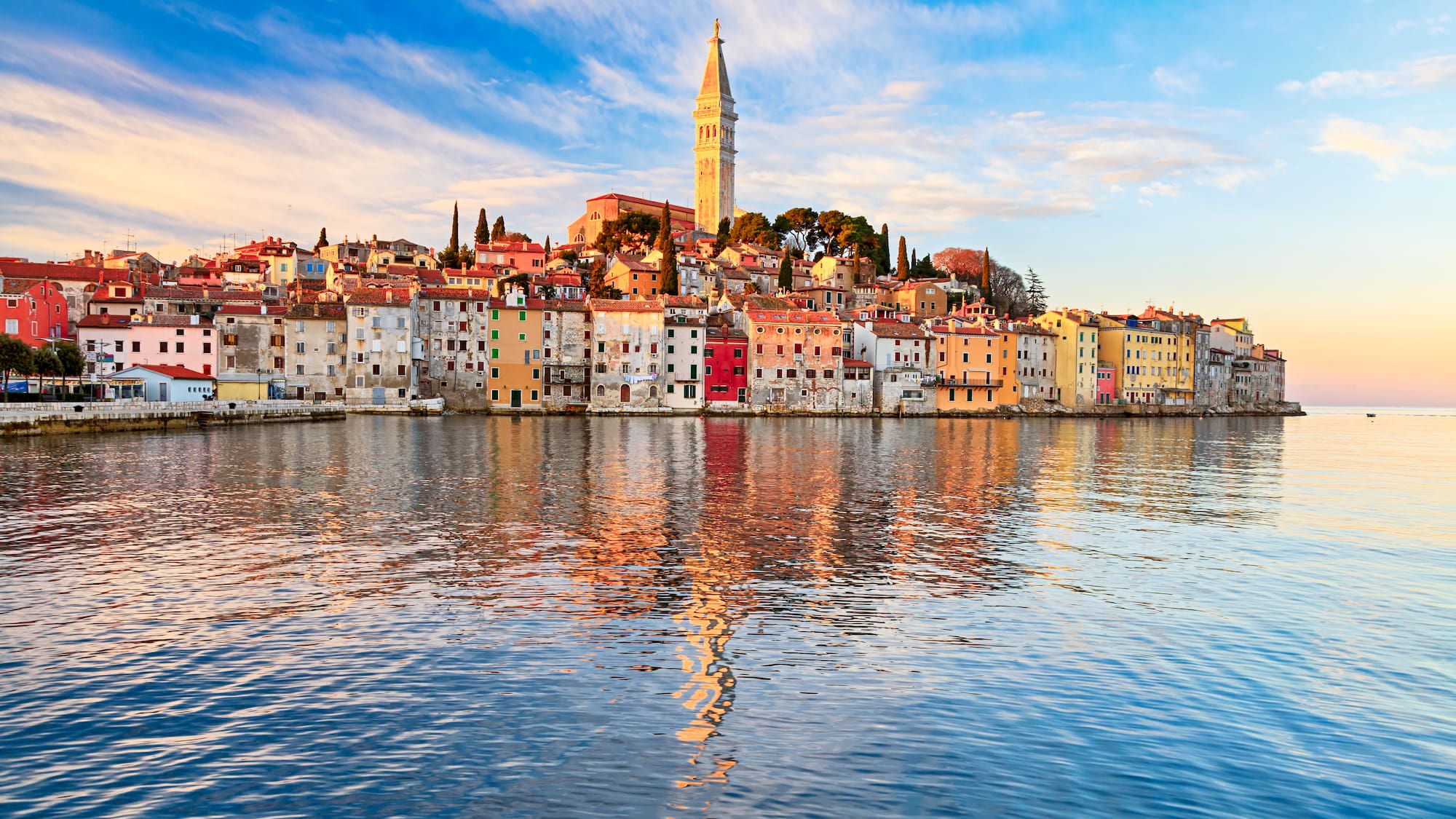 a city next to water