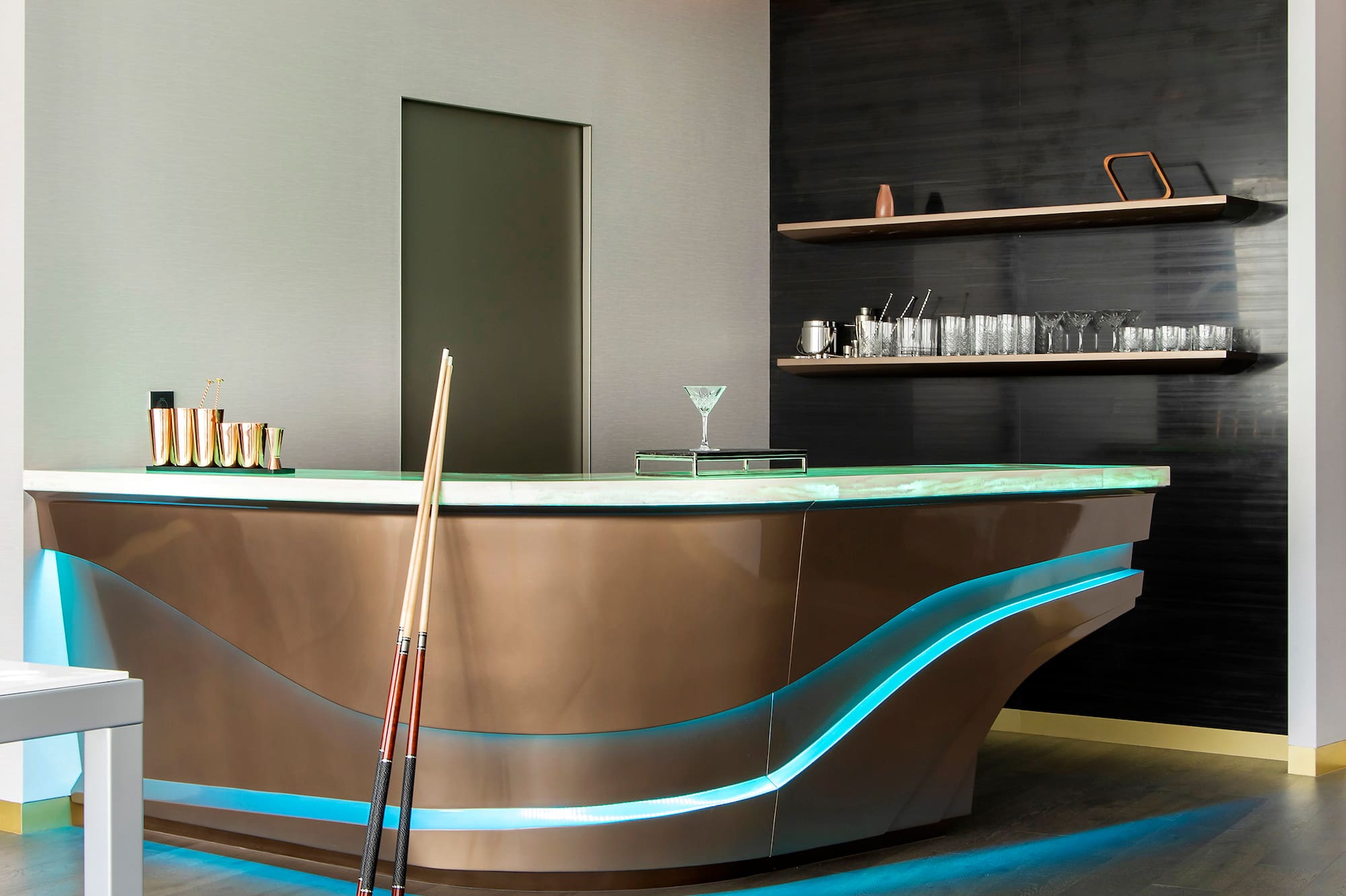a bar in a room