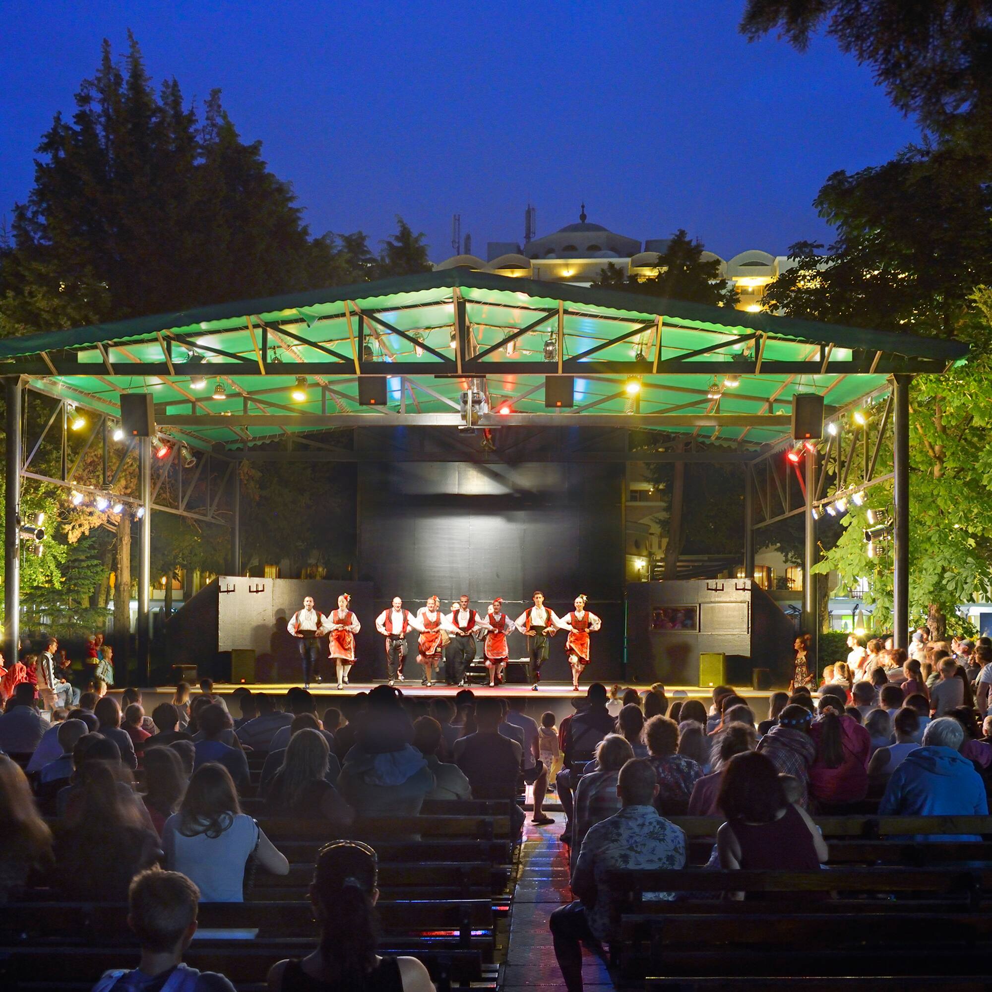 a group of people on a stage