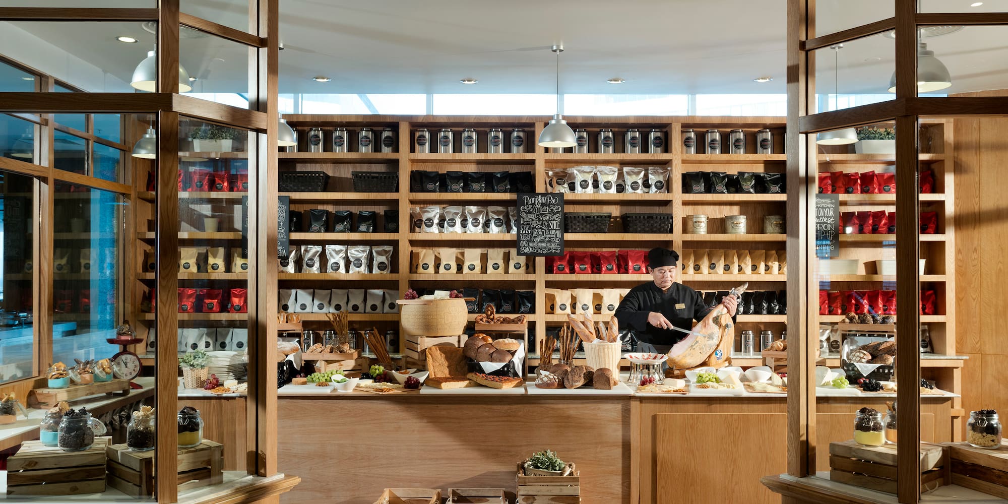 a man in a restaurant