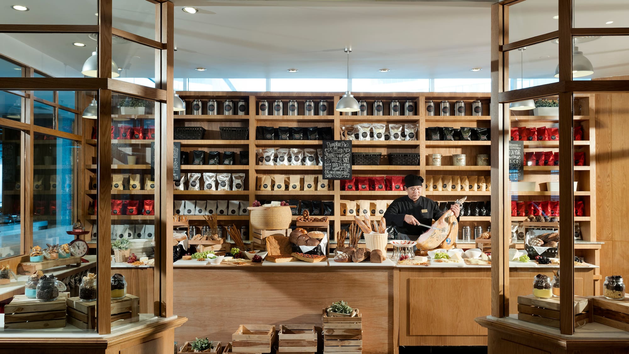 a man in a restaurant