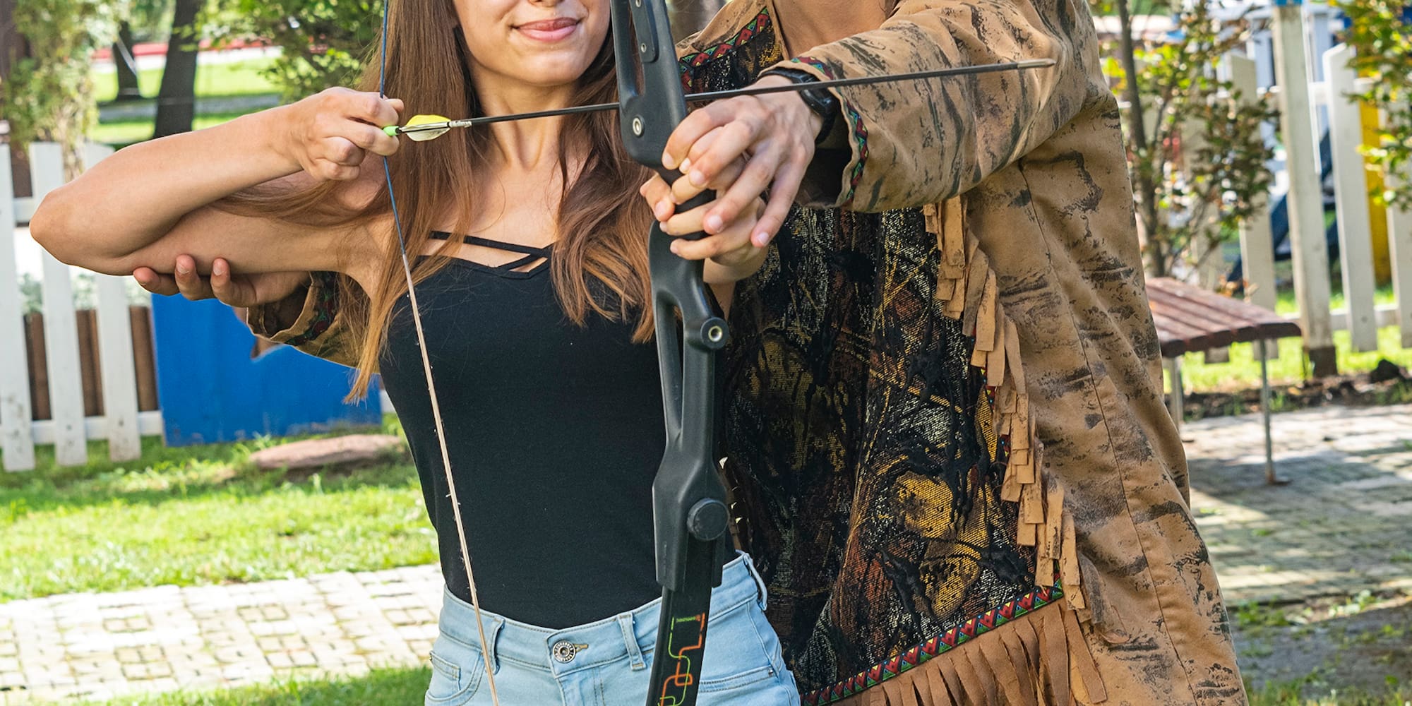 a man and woman posing for a picture