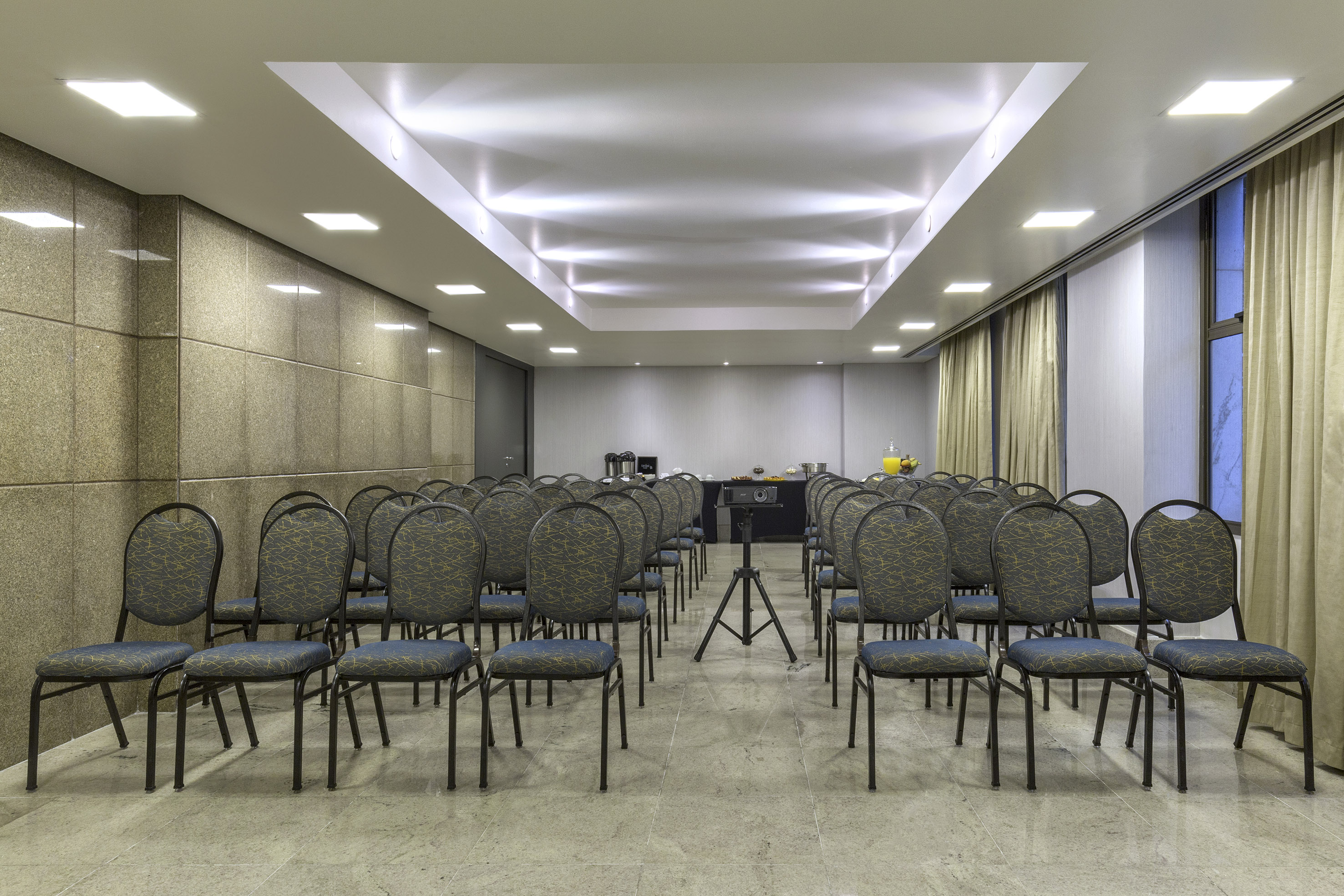 a room with many chairs