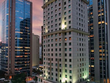 a tall building with many windows